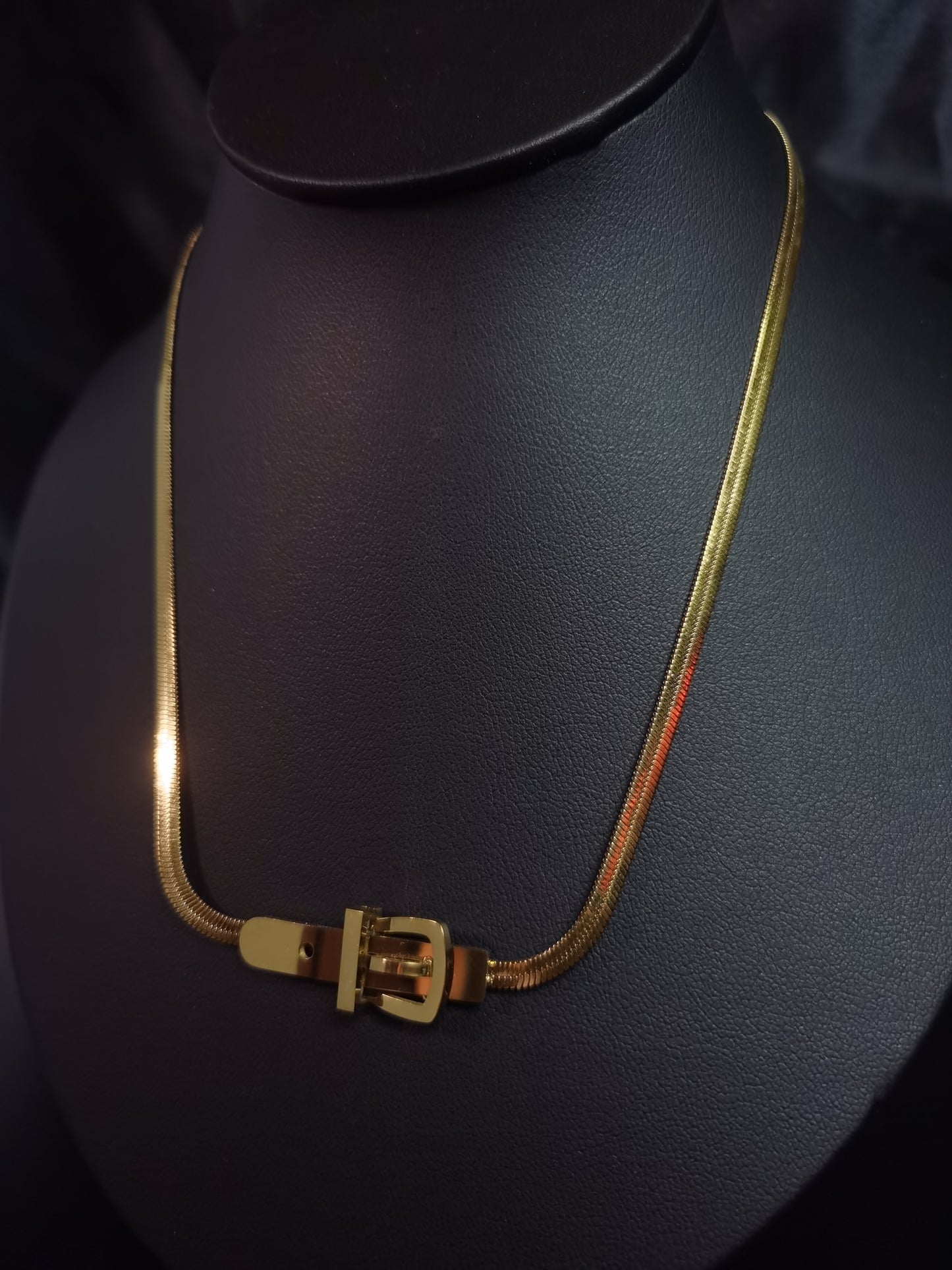 Buckle Necklace 18k gold-plated Titanium Steel Snake chain Trendy Jewelry 2025 GMJN14