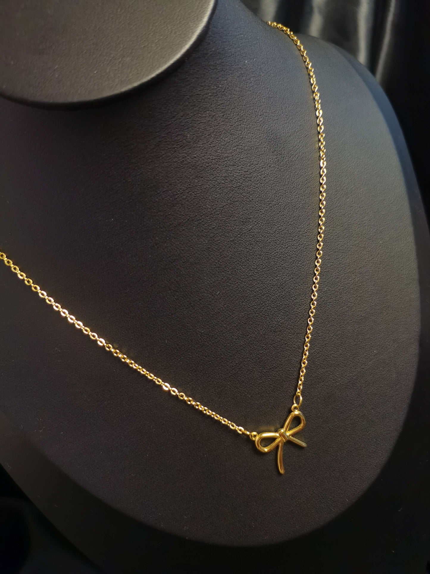 Bow Knot Necklace 18k gold-plated Titanium Steel chain Trendy Jewelry 2025 GMJN27