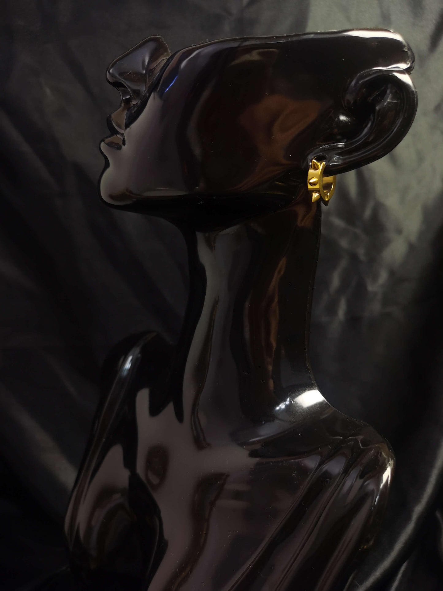 Hoop Earrings 18k gold-plated Titanium Steel Rivet GMJE49