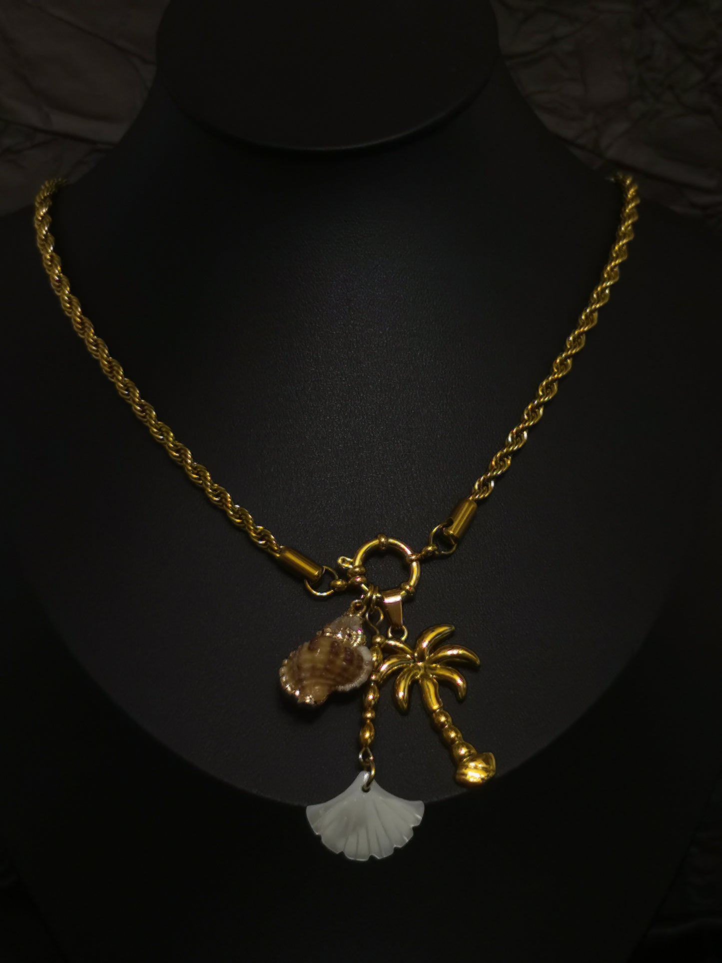 Beach Jewelry Necklace 18k gold-plated Titanium Steel Rope chain Trendy Jewelry 2025 GMJN39