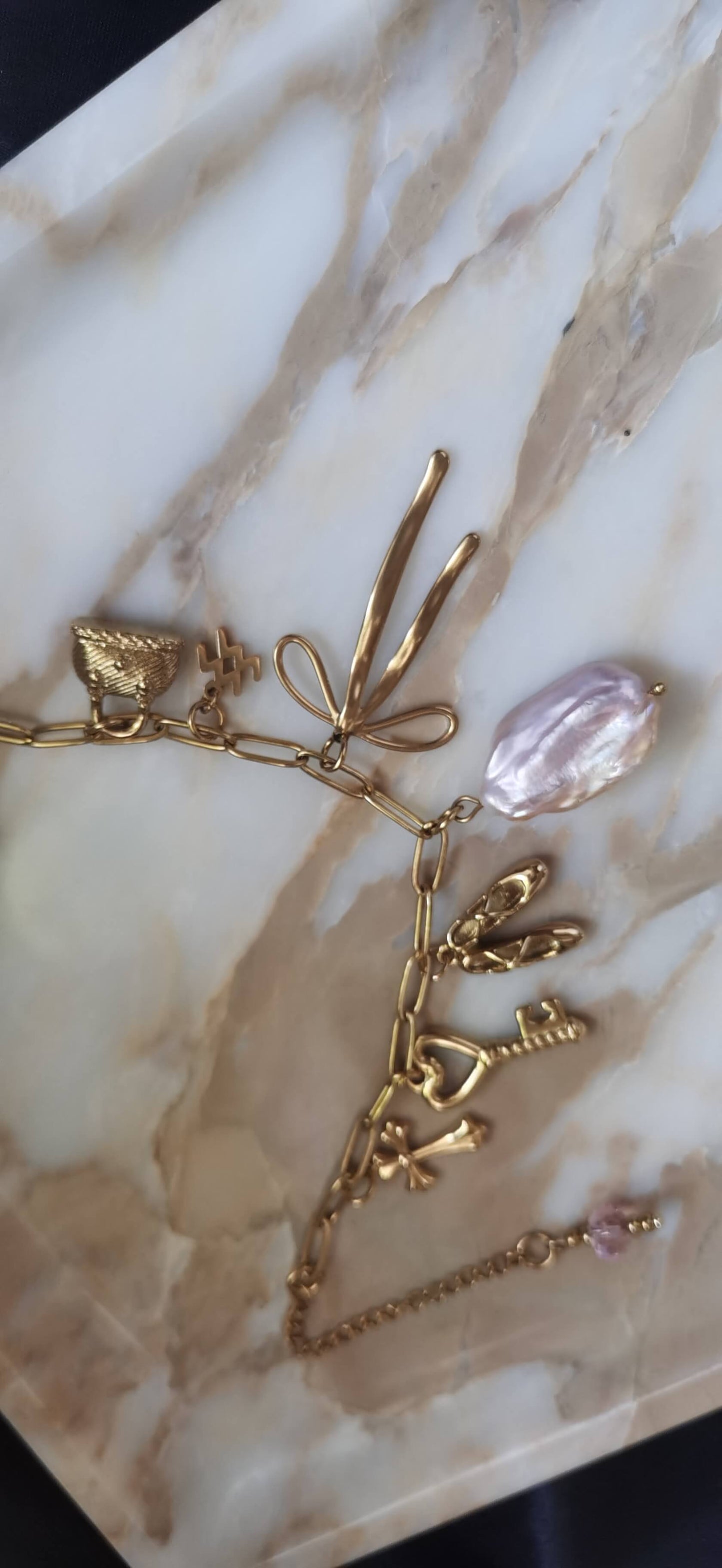 Bracelet 18k gold-plated Titanium Steel Clip chain Trendy Jewelry 2025 GMJB7