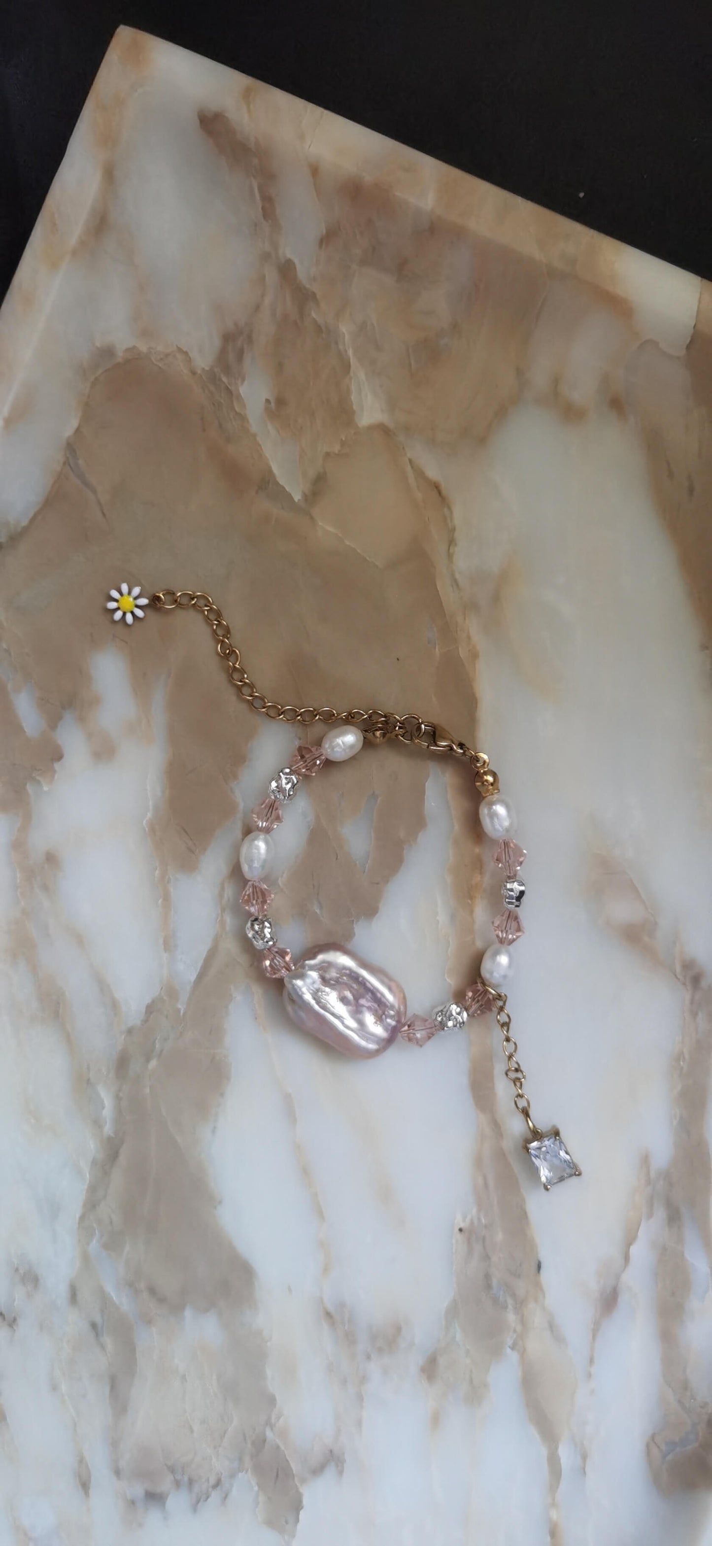 Bracelet 18k gold-plated Titanium Steel Beaded chain Trendy Jewelry 2025 GMJB6