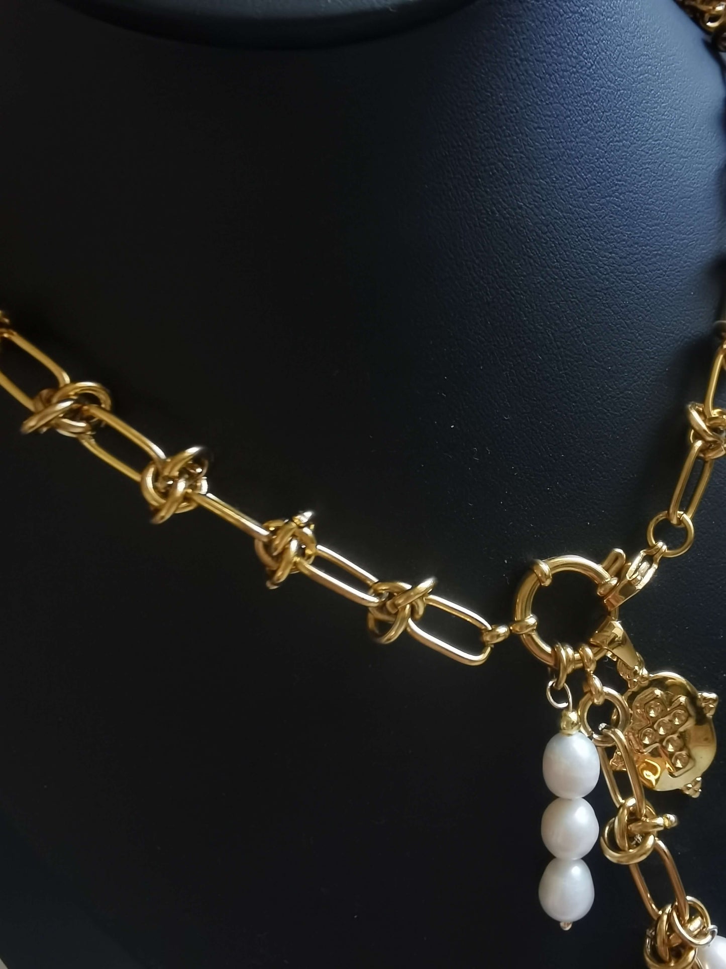 Beach Jewelry Necklace 18k gold-plated Titanium Steel Rope chain Trendy Jewelry 2025 GMJN41