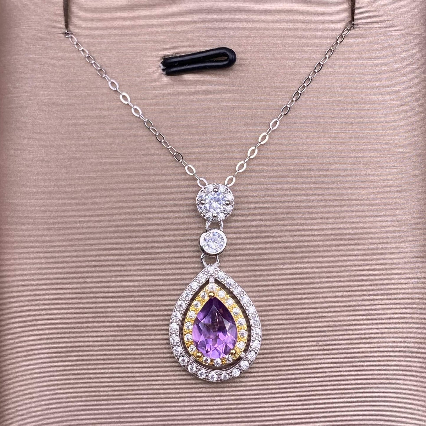 Peridot, topaz, opal, amethyst, pink topaz S925 silver inlaid retro silver cross pendant, aged, personalized and fashionable OL necklace, dazzling and uncluttered trendy Jewelry 2005