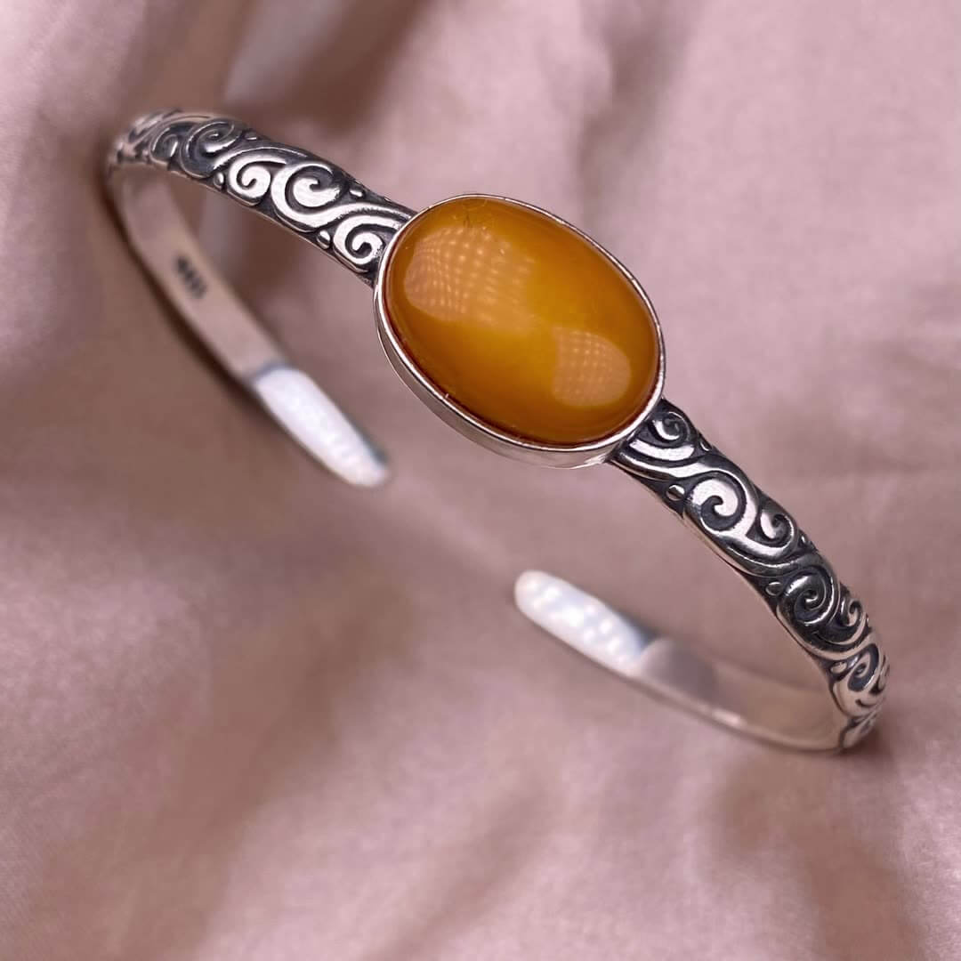 Old wax, green dragon crystal, south red, rose crystal, blue crystal, Peter stone bangle bracelet S925, silver inlaid, retro open bracelet