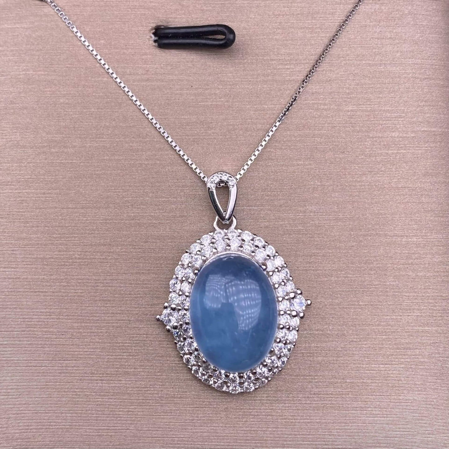 South Red, amethyst, purple dragon crystal, aquamarine pendant s925, silver inlaid with full diamonds, light luxury and exquisite women's collarbone chain pendant, simple and versatile for commuting