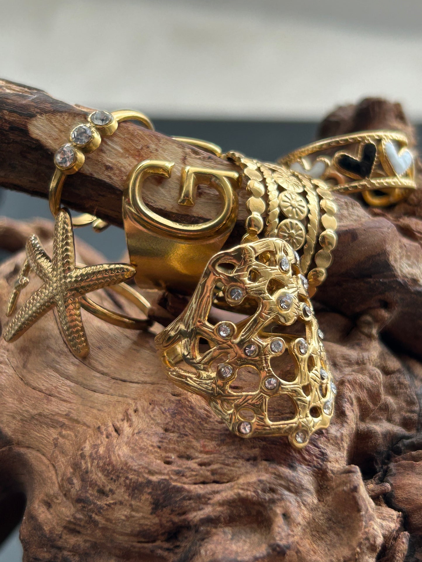 Galaxy Ring 18k gold-plated Titanium Steel GMJR6