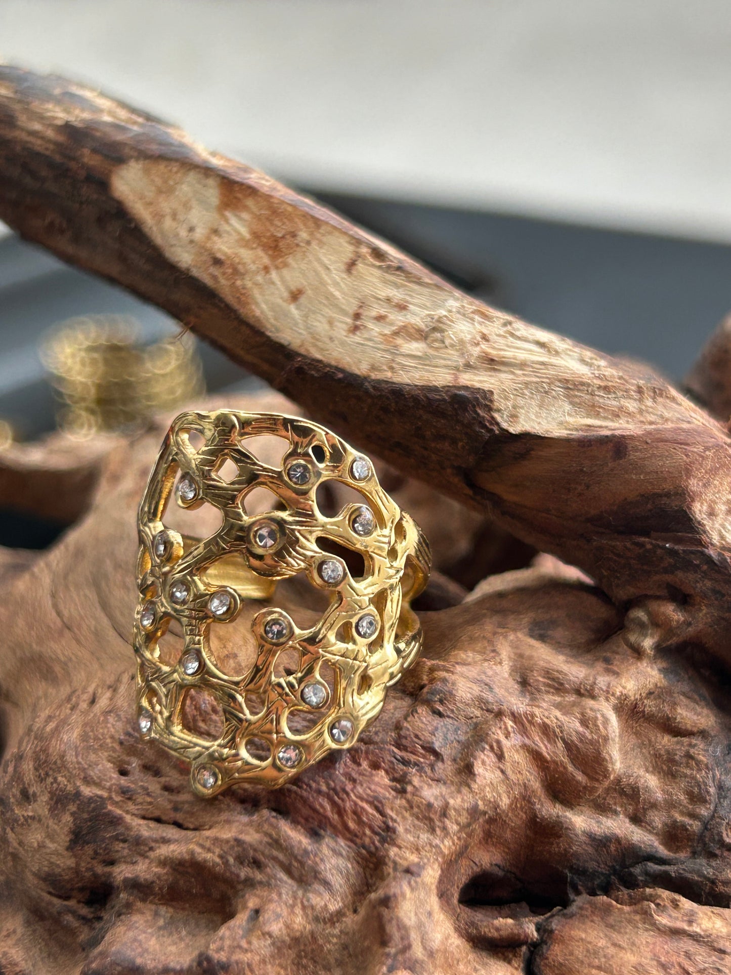 Galaxy Ring 18k gold-plated Titanium Steel GMJR6