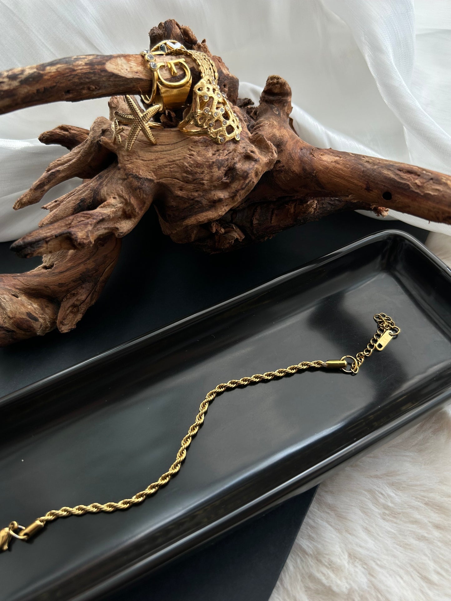 Bracelet 18k gold-plated Titanium Steel Rope chain Trendy Jewelry 2025 GMJB1