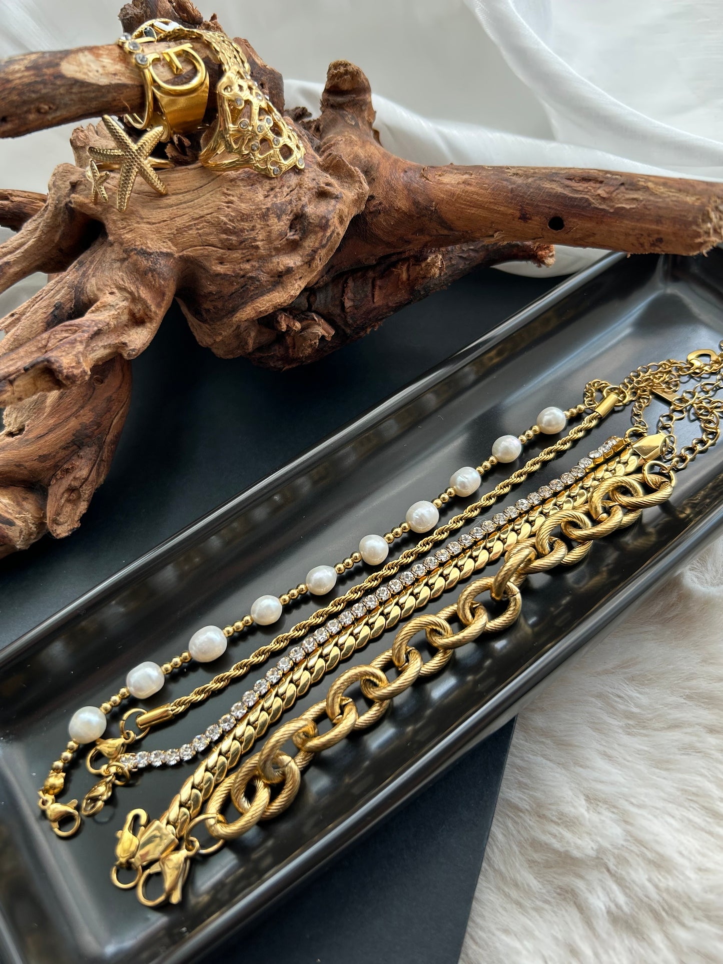 Bracelet 18k gold-plated Titanium Steel Zircon chain Trendy Jewelry 2025 GMJB4