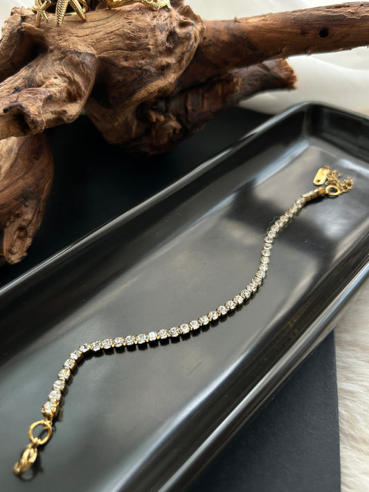 Bracelet 18k gold-plated Titanium Steel Zircon chain Trendy Jewelry 2025 GMJB4