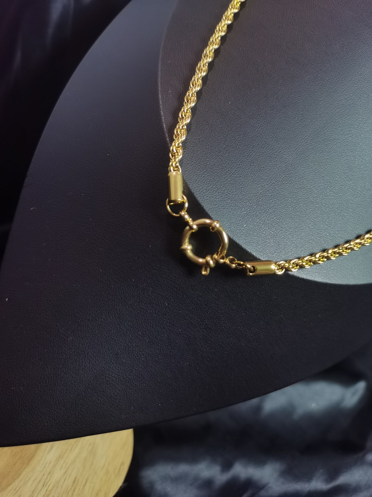 Rope Chain Necklace 18k gold-plated Titanium Steel Trendy Jewelry 2025 GMJBC1