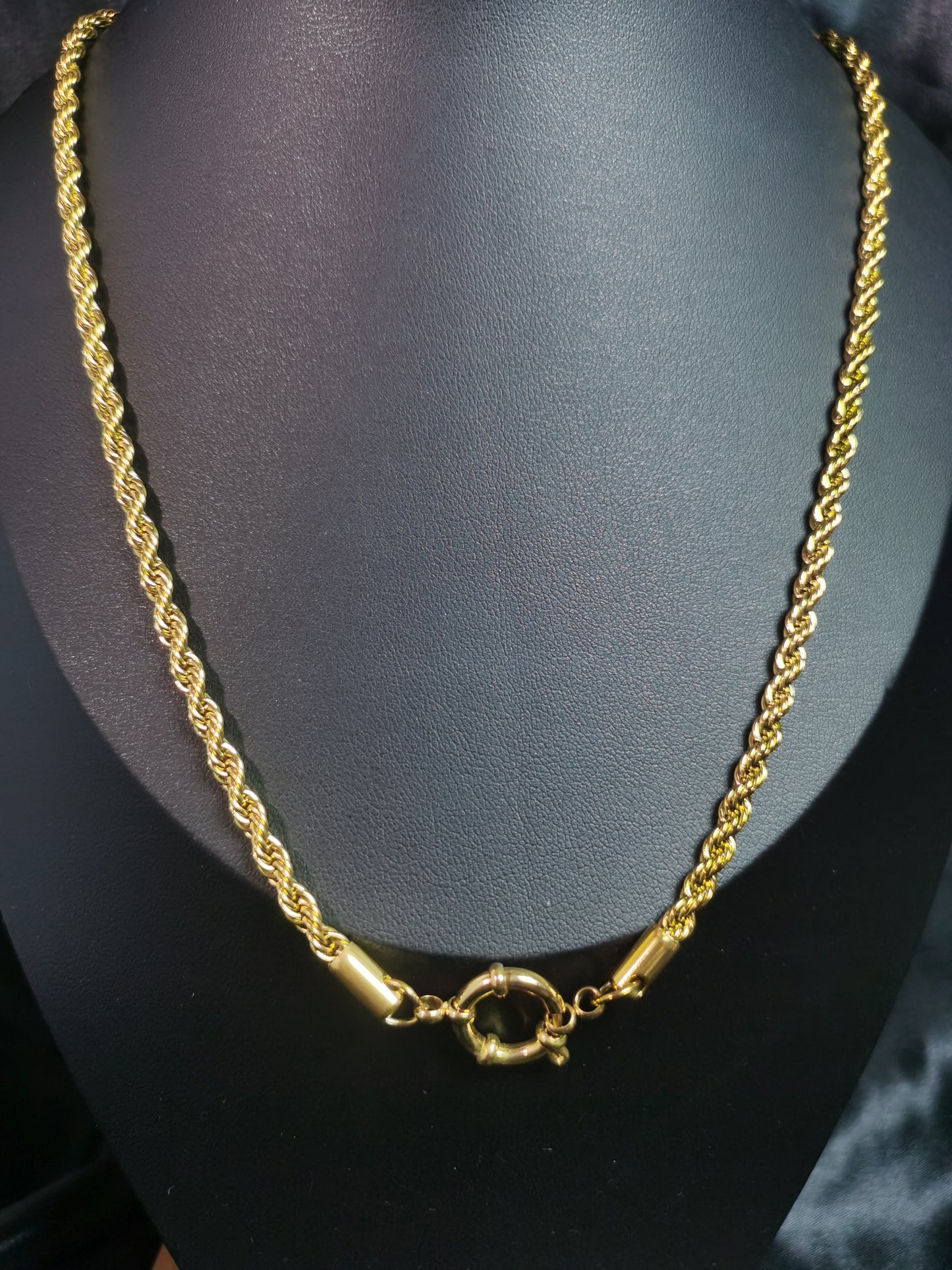 Rope Chain Necklace 18k gold-plated Titanium Steel Trendy Jewelry 2025 GMJBC1