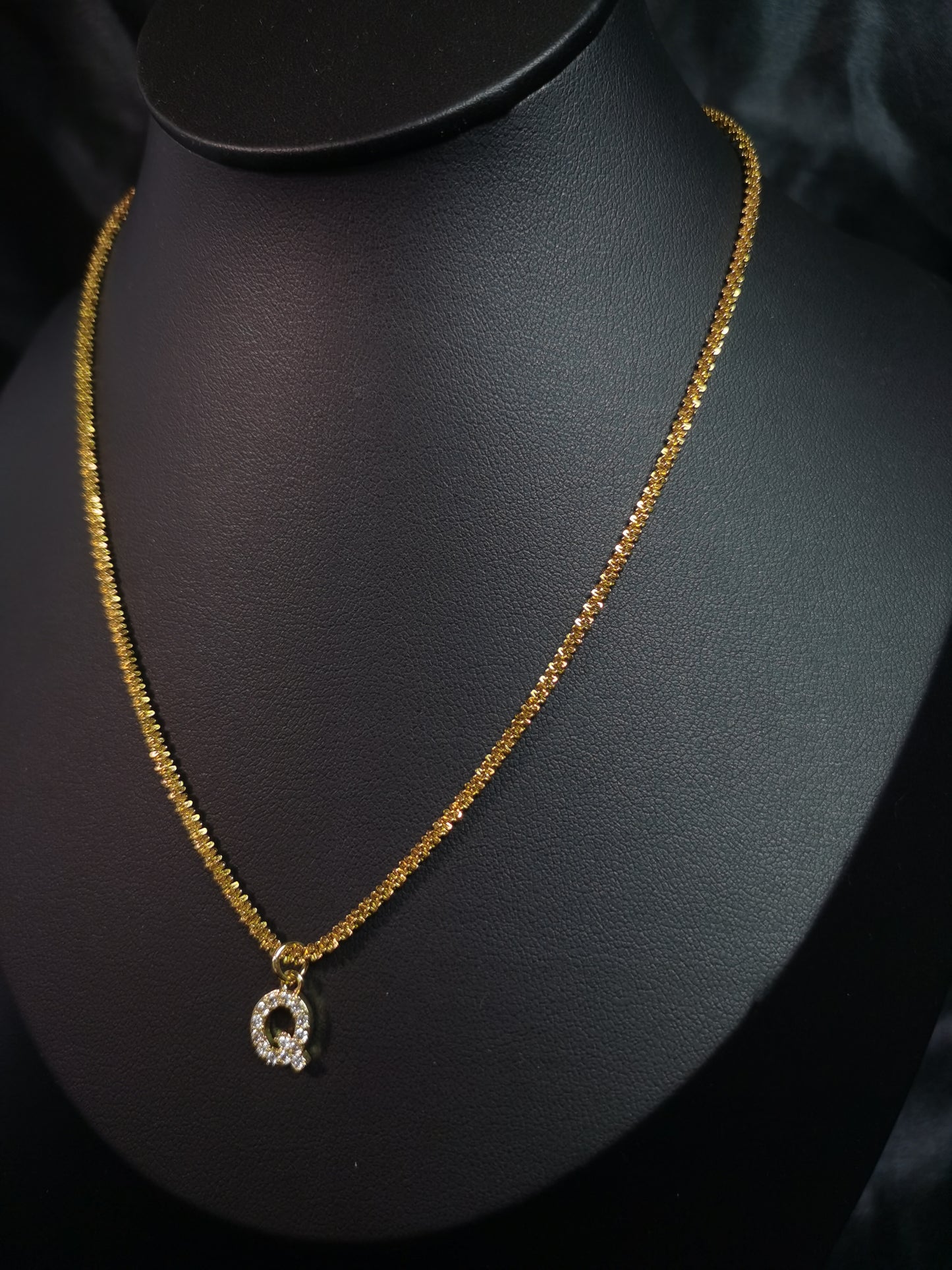 Name Initial Necklace 18k gold-plated Titanium Steel Galaxy chain Trendy Jewelry 2025 GMJN12