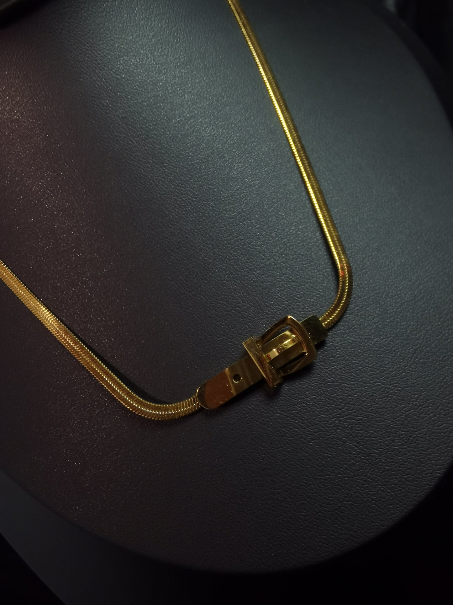 Buckle Necklace 18k gold-plated Titanium Steel Snake chain Trendy Jewelry 2025 GMJN14