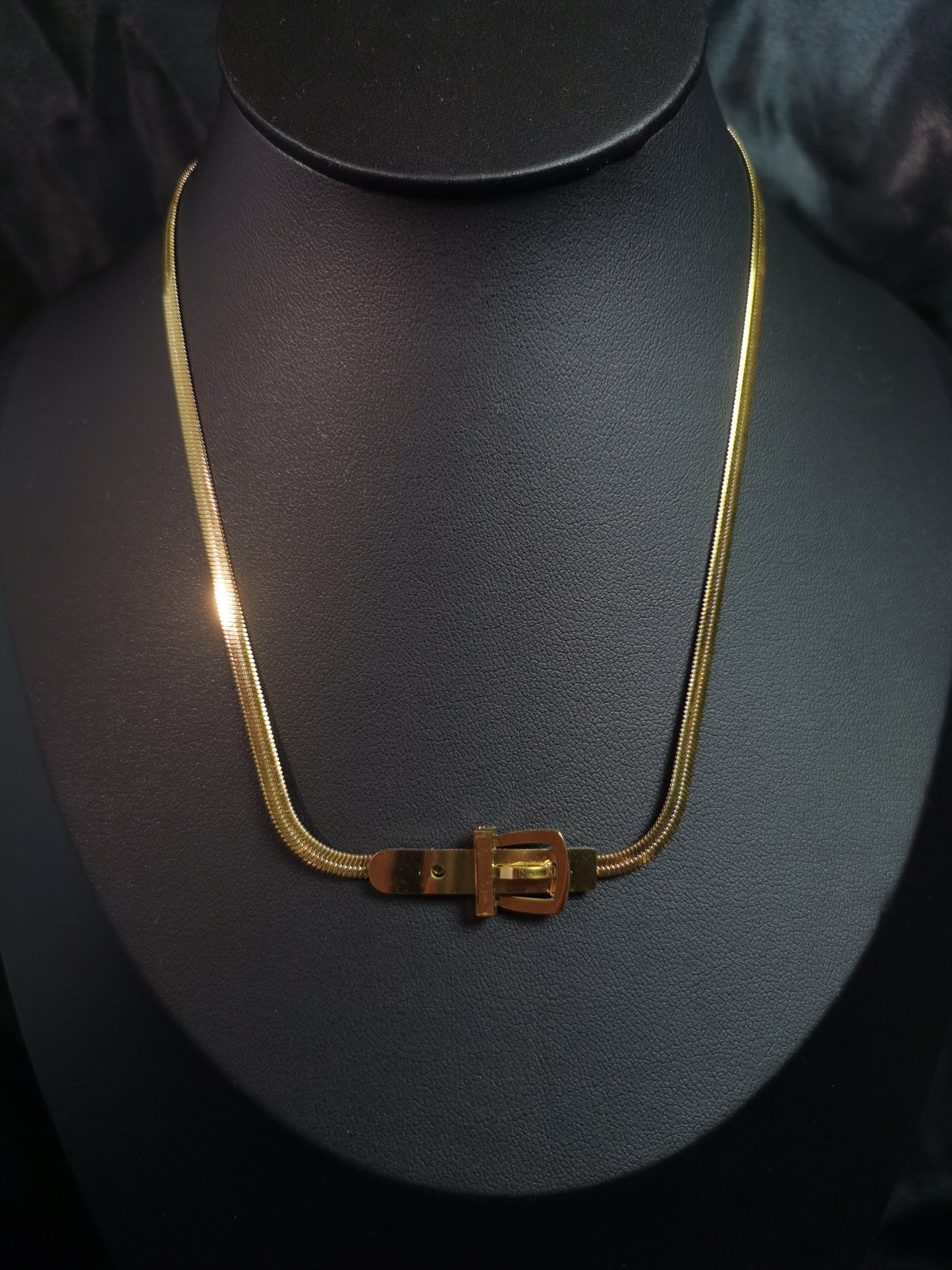 Buckle Necklace 18k gold-plated Titanium Steel Snake chain Trendy Jewelry 2025 GMJN14