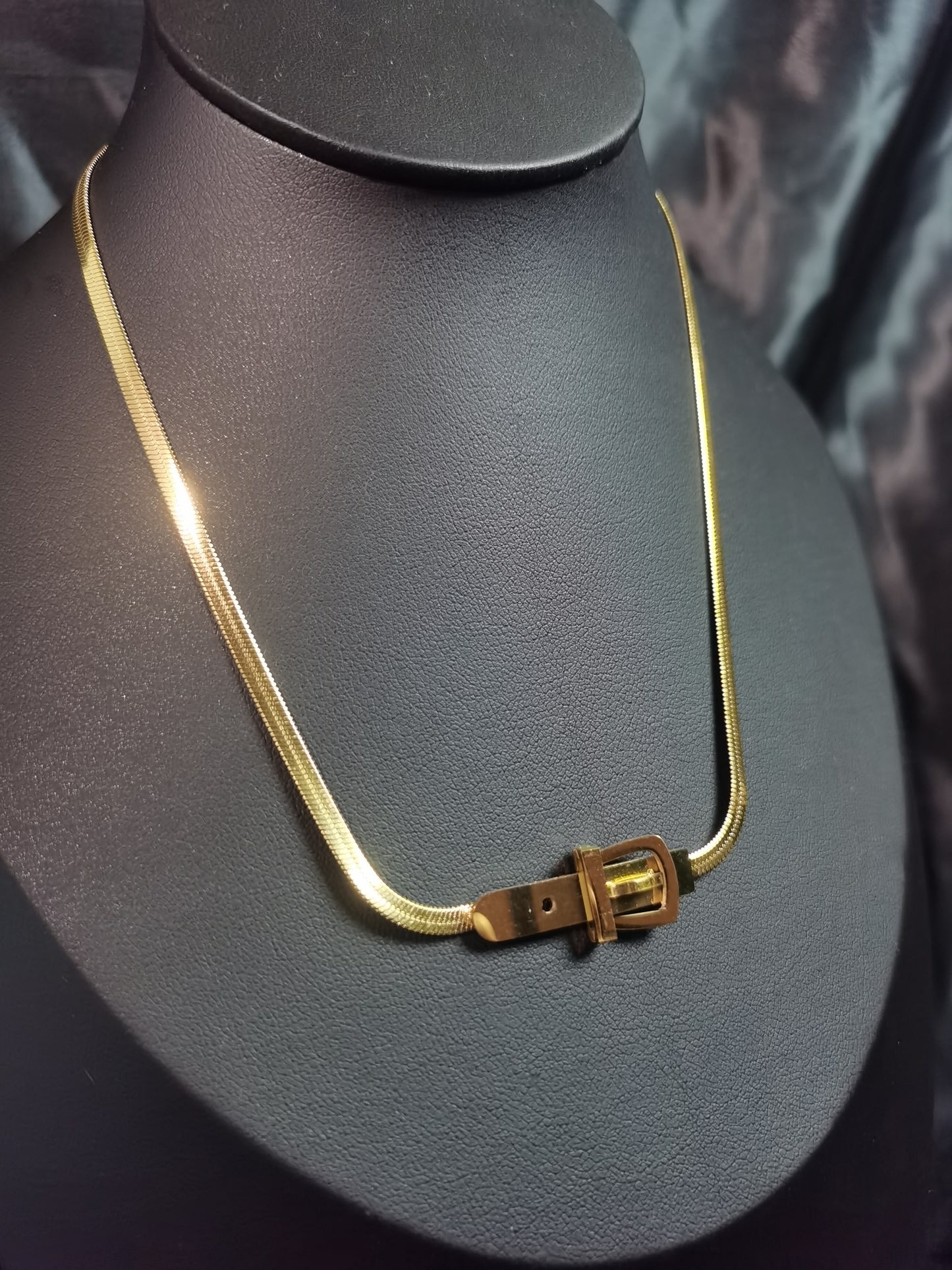 Buckle Necklace 18k gold-plated Titanium Steel Snake chain Trendy Jewelry 2025 GMJN14