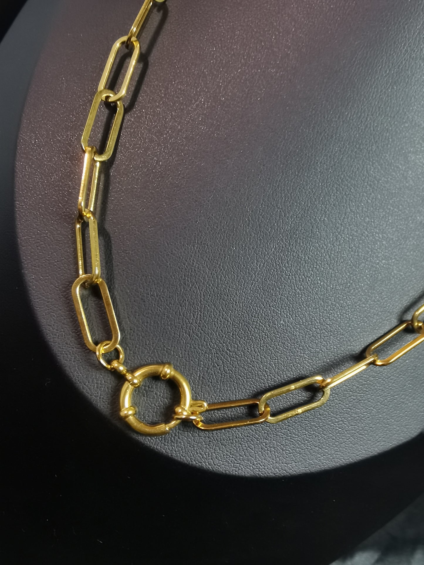 Clip Chain Necklace 18k gold-plated Titanium Steel Trendy Jewelry 2025 GMJBC4