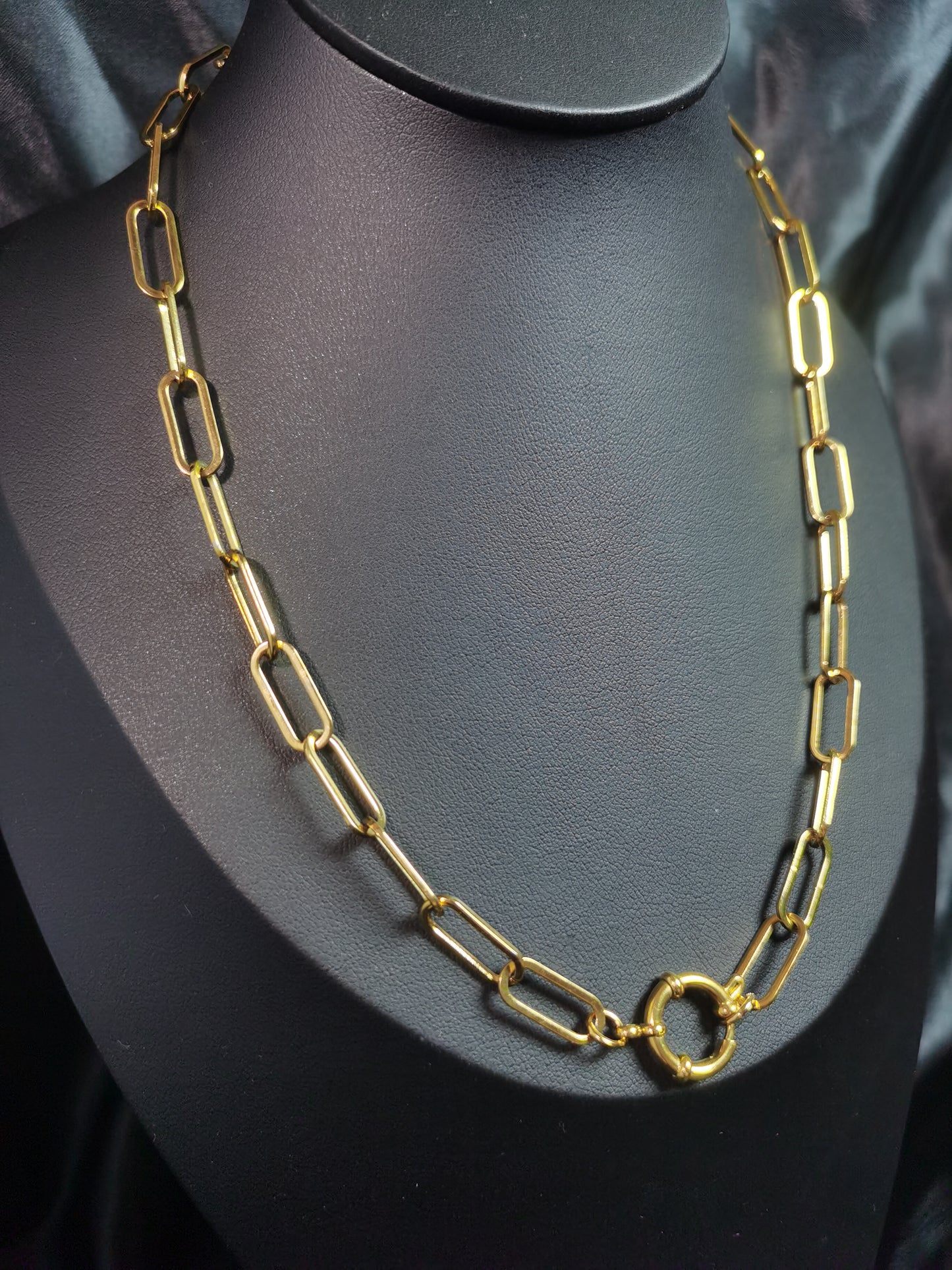 Clip Chain Necklace 18k gold-plated Titanium Steel Trendy Jewelry 2025 GMJBC4