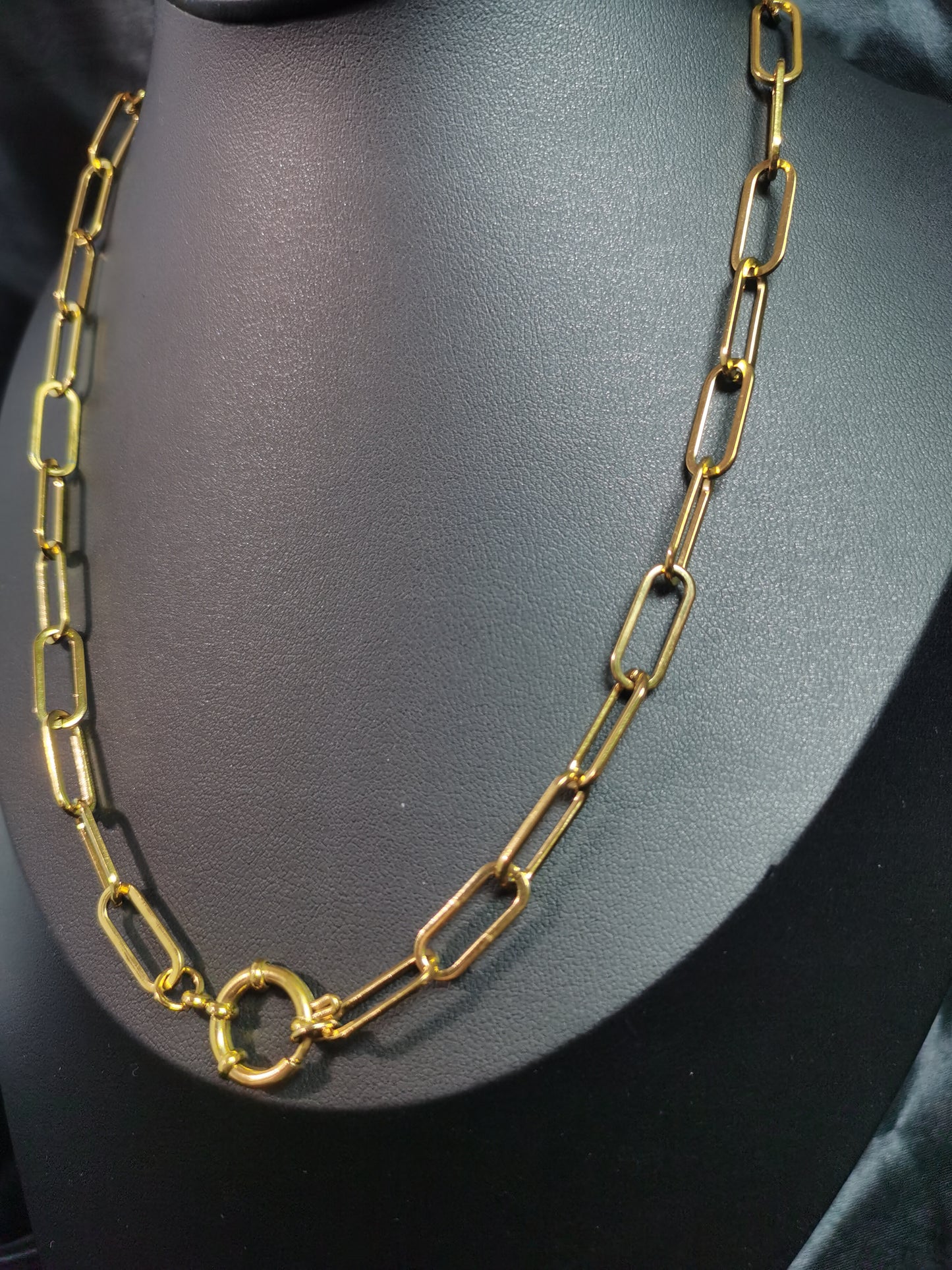 Clip Chain Necklace 18k gold-plated Titanium Steel Trendy Jewelry 2025 GMJBC4