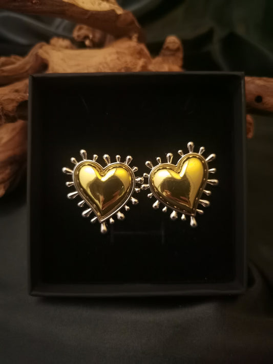 Heart Earrings 18k gold-plated Titanium Steel GMJE5