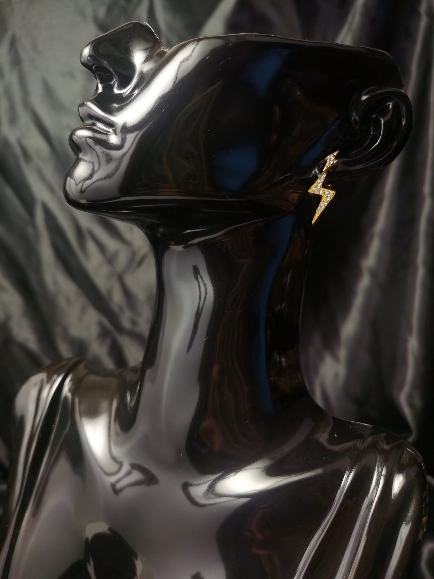 Double Lightning Earrings 18k gold-plated Titanium Steel GMJE6