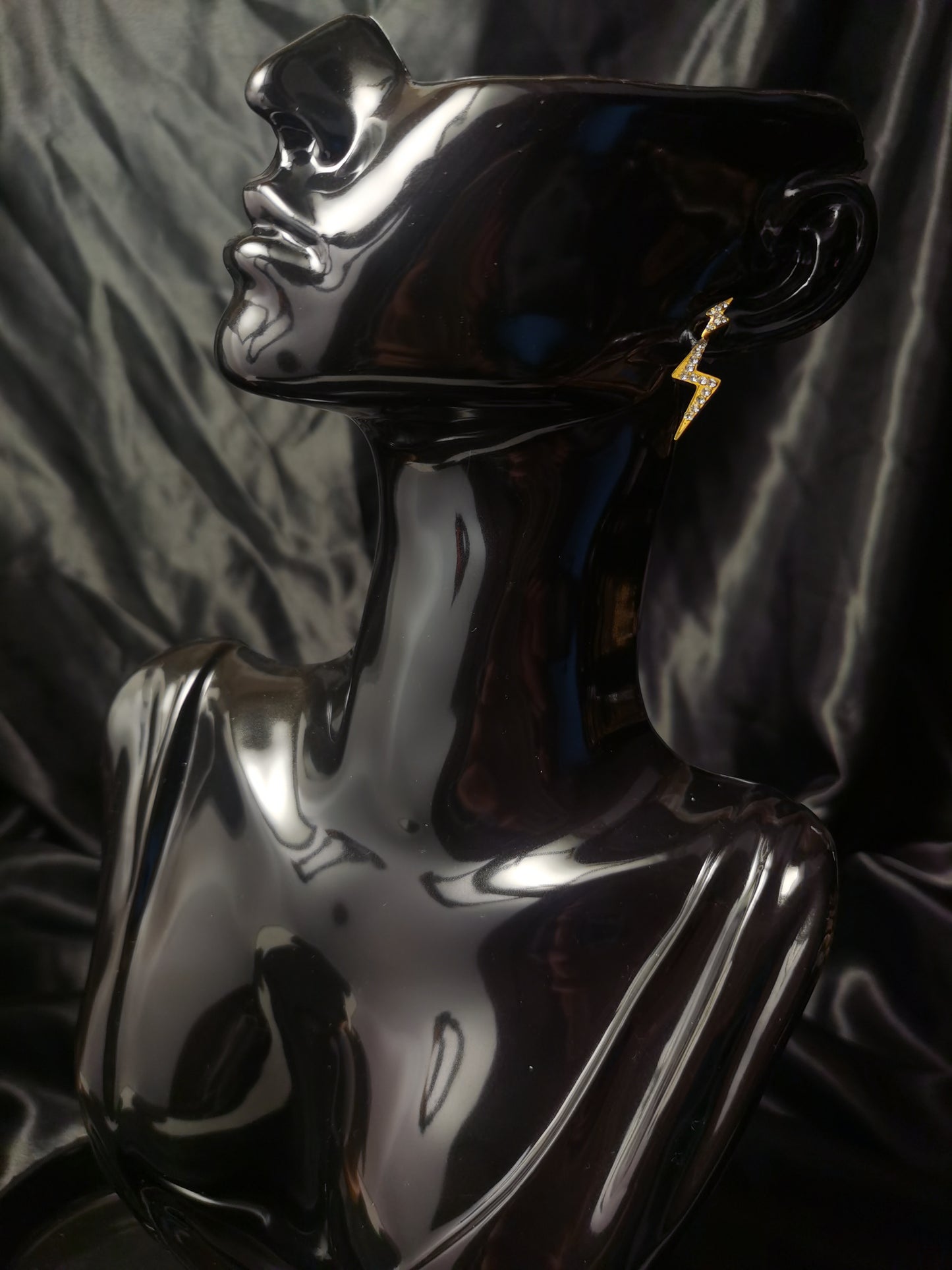 Double Lightning Earrings 18k gold-plated Titanium Steel GMJE6