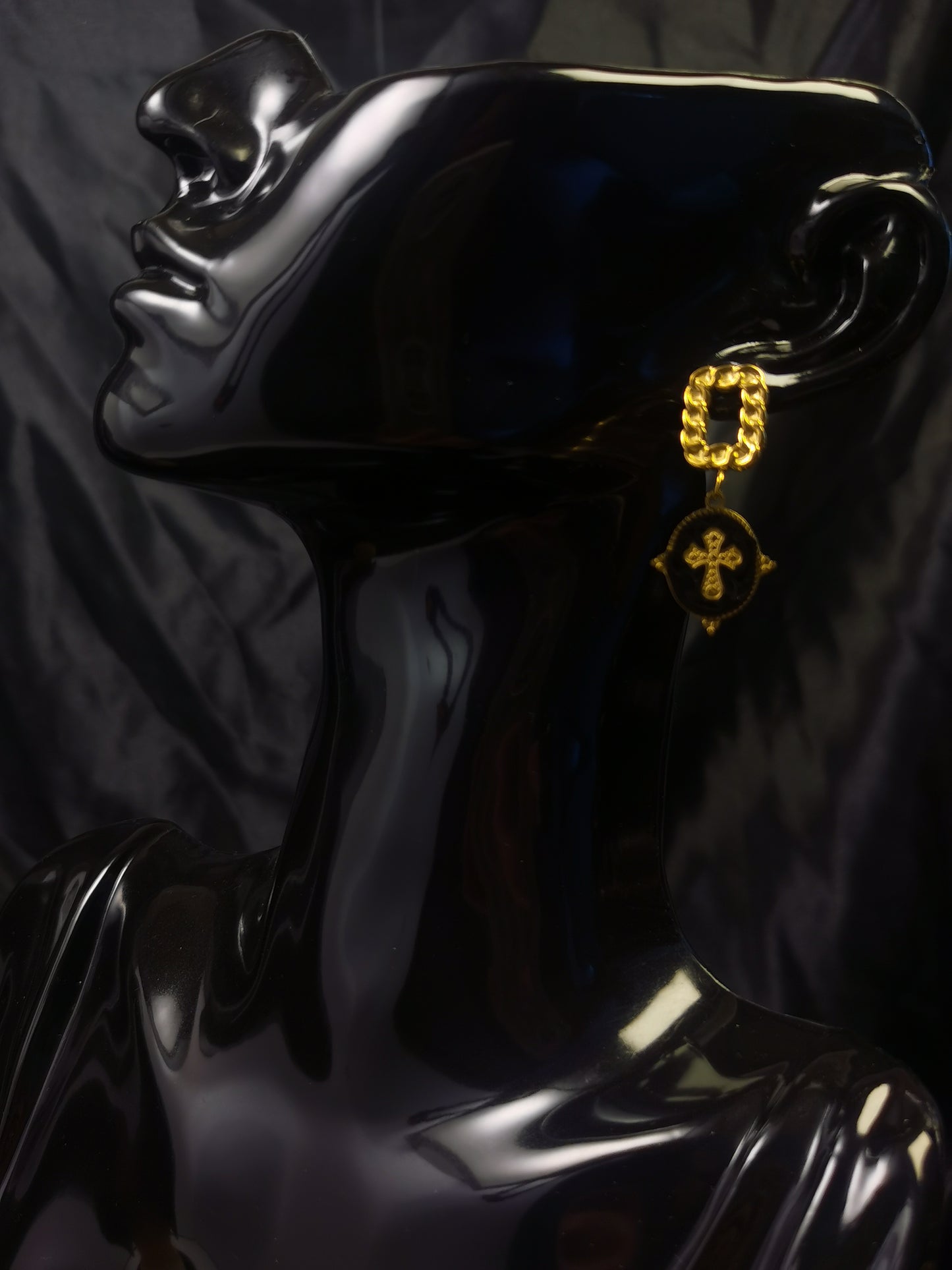 Cuban Square Earrings 18k gold-plated Titanium Steel GMJE16