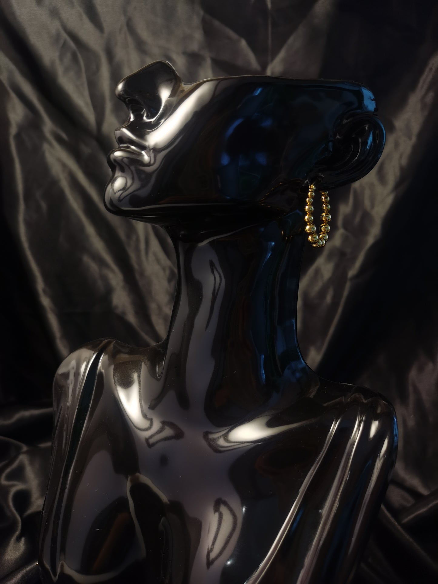 Ball Hoop Earrings 18k gold-plated Titanium Steel GMJE23