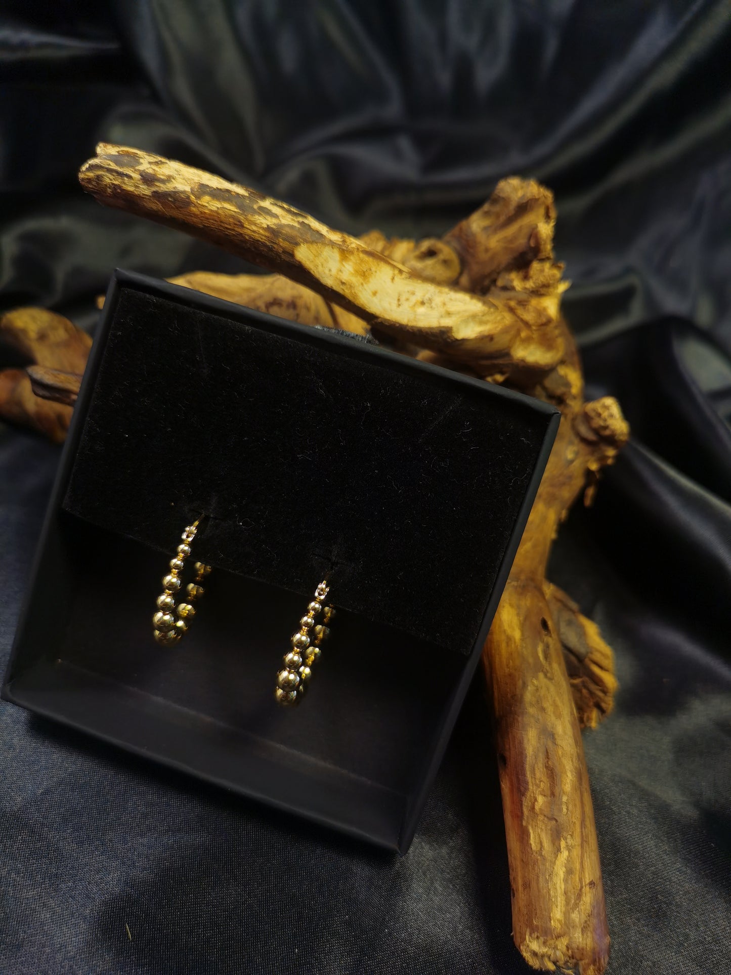 Ball Hoop Earrings 18k gold-plated Titanium Steel GMJE23