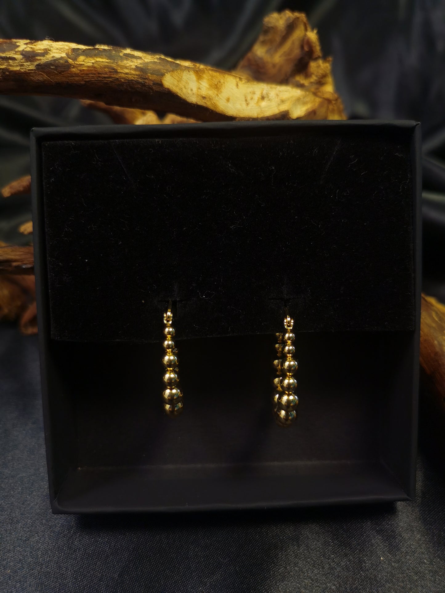 Ball Hoop Earrings 18k gold-plated Titanium Steel GMJE23