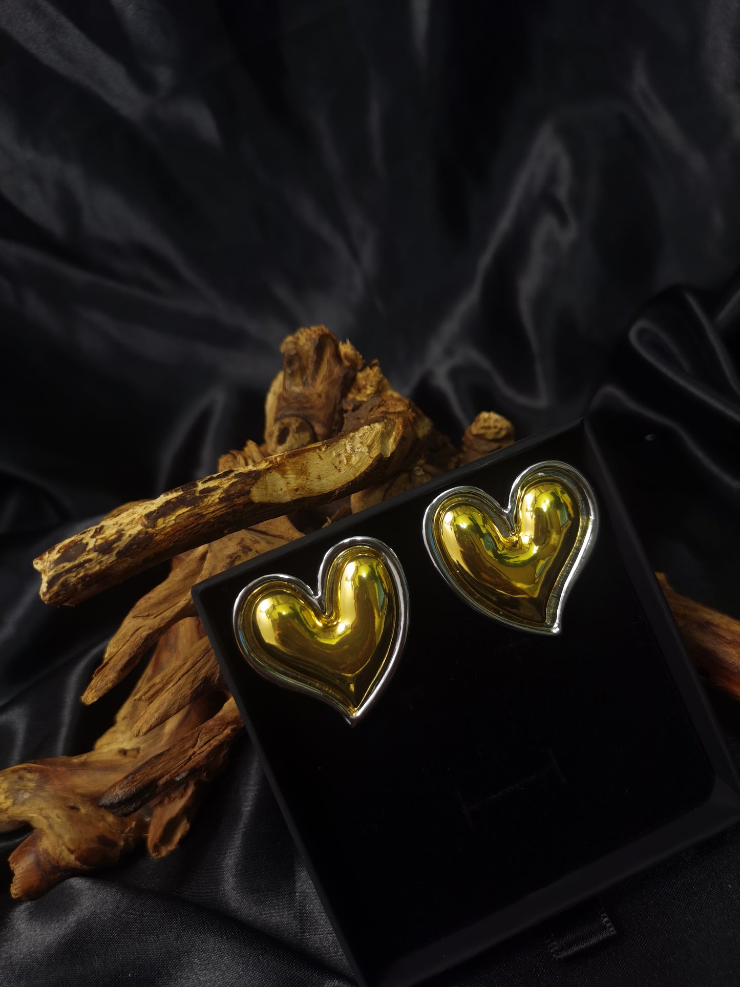 Heart  Earrings 18k gold-plated Titanium Steel GMJE44