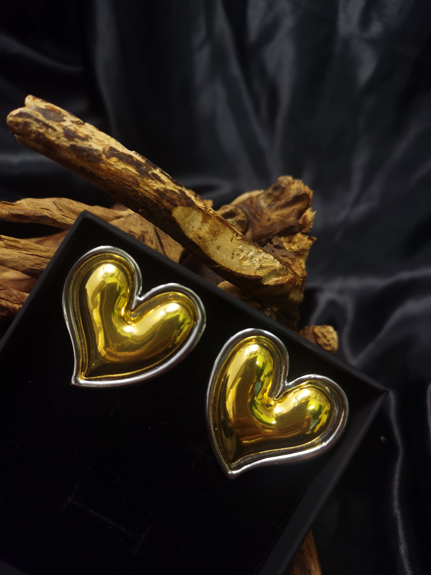 Heart  Earrings 18k gold-plated Titanium Steel GMJE44