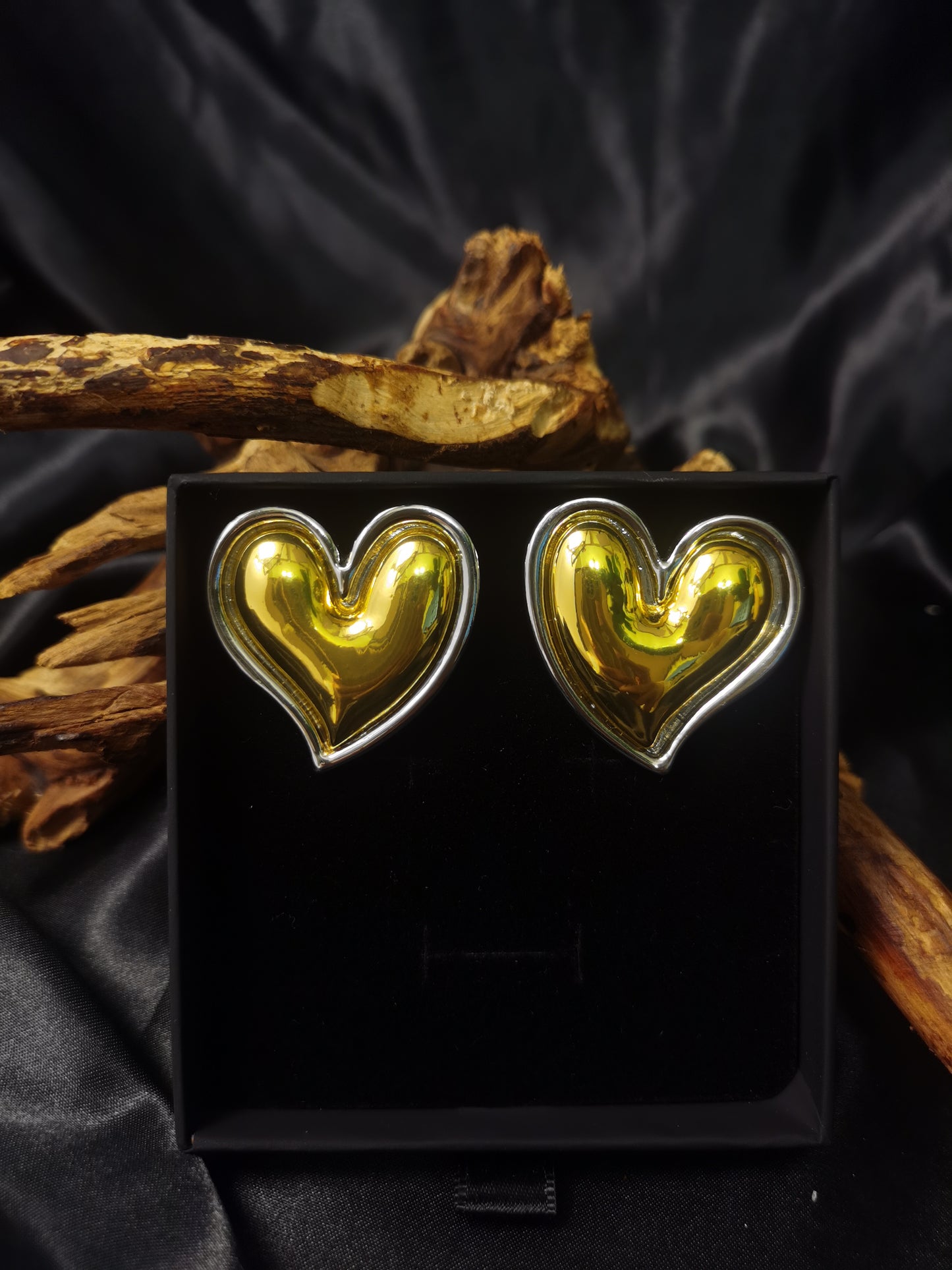 Heart  Earrings 18k gold-plated Titanium Steel GMJE44