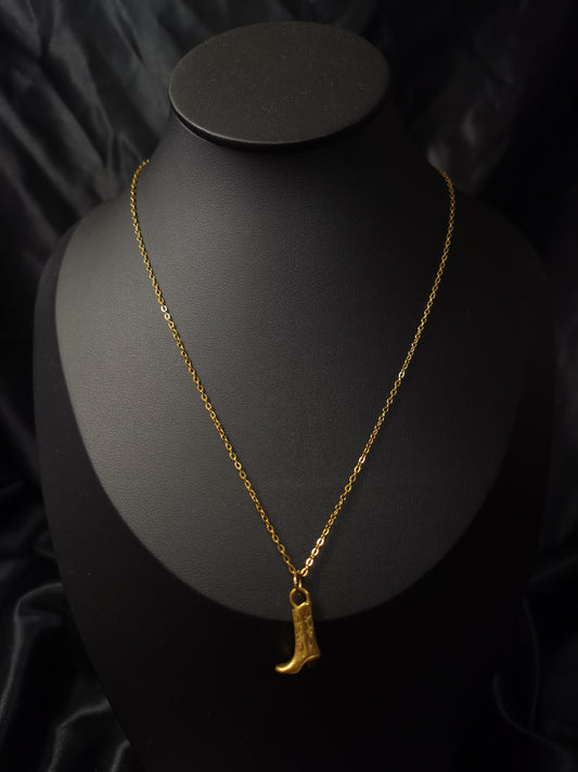 Boots Necklace 18k gold-plated Titanium Steel o chain Trendy Jewelry 2025 GMJN16