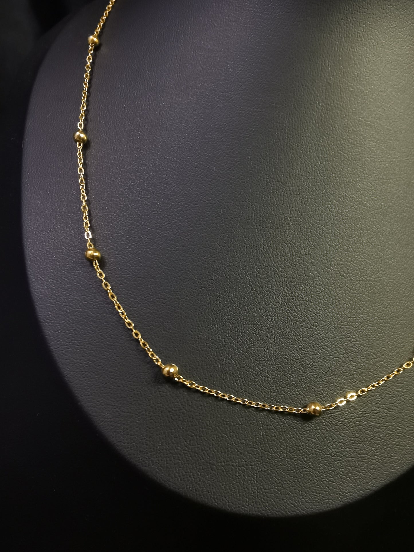 Natrual Stone Necklace 18k gold-plated Titanium Steel Ball chain Trendy Jewelry 2025 GMJN18