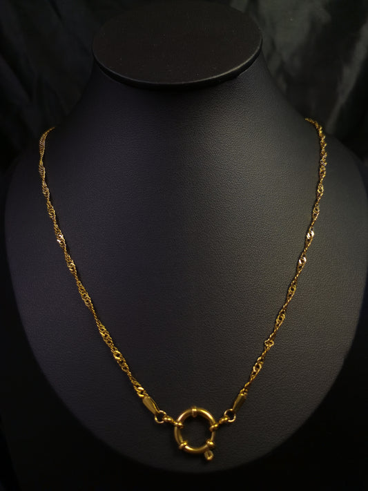 Twisty Chain Necklace 18k gold-plated Titanium Steel Trendy Jewelry 2025 GMJBC6