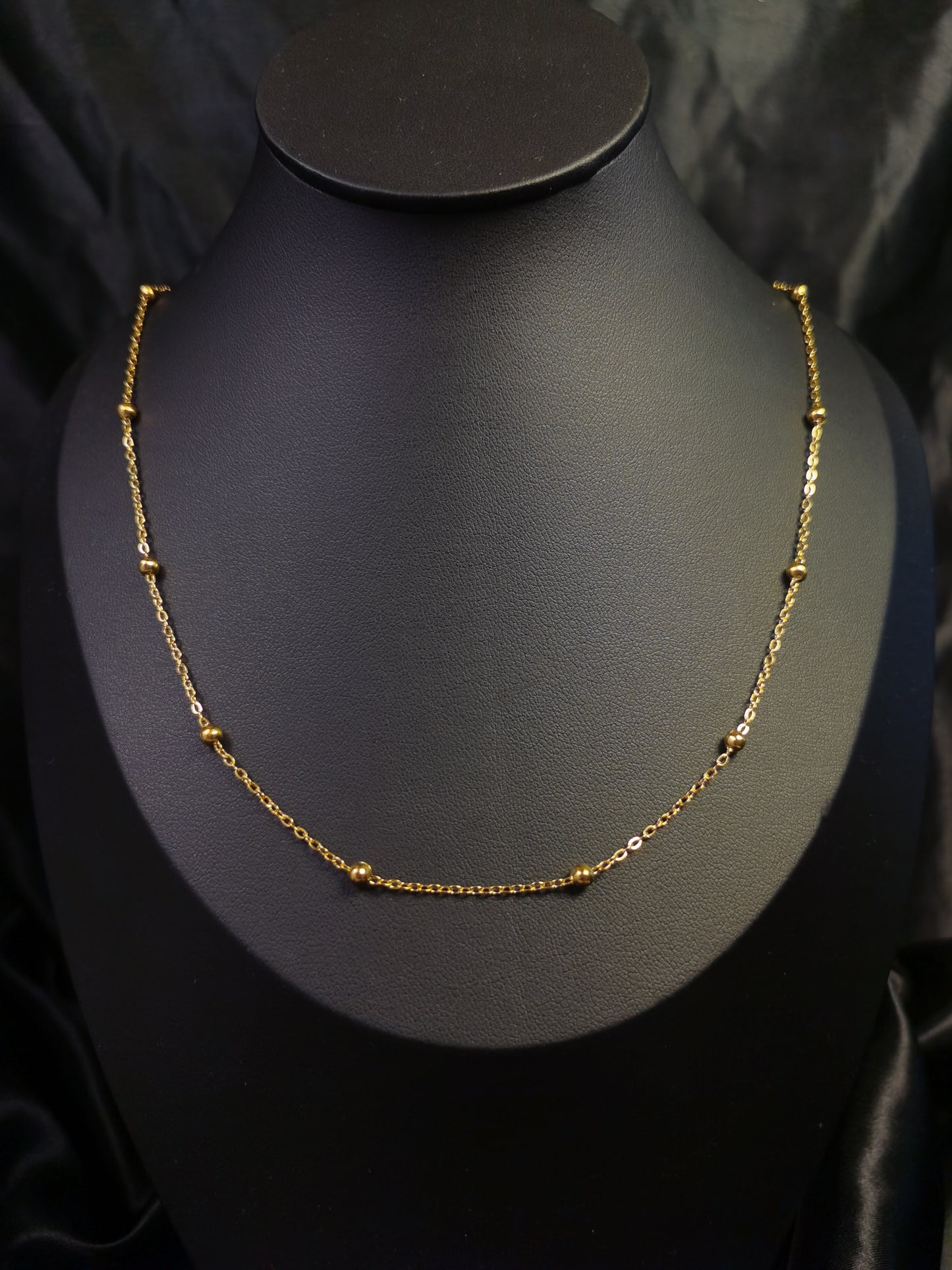 Natrual Stone Necklace 18k gold-plated Titanium Steel Ball chain Trendy Jewelry 2025 GMJN18