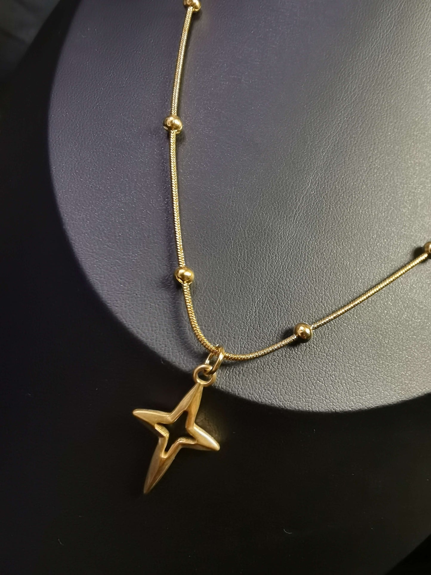 Star Necklace 18k gold-plated Titanium Steel Ball chain Trendy Jewelry 2025 GMJN23