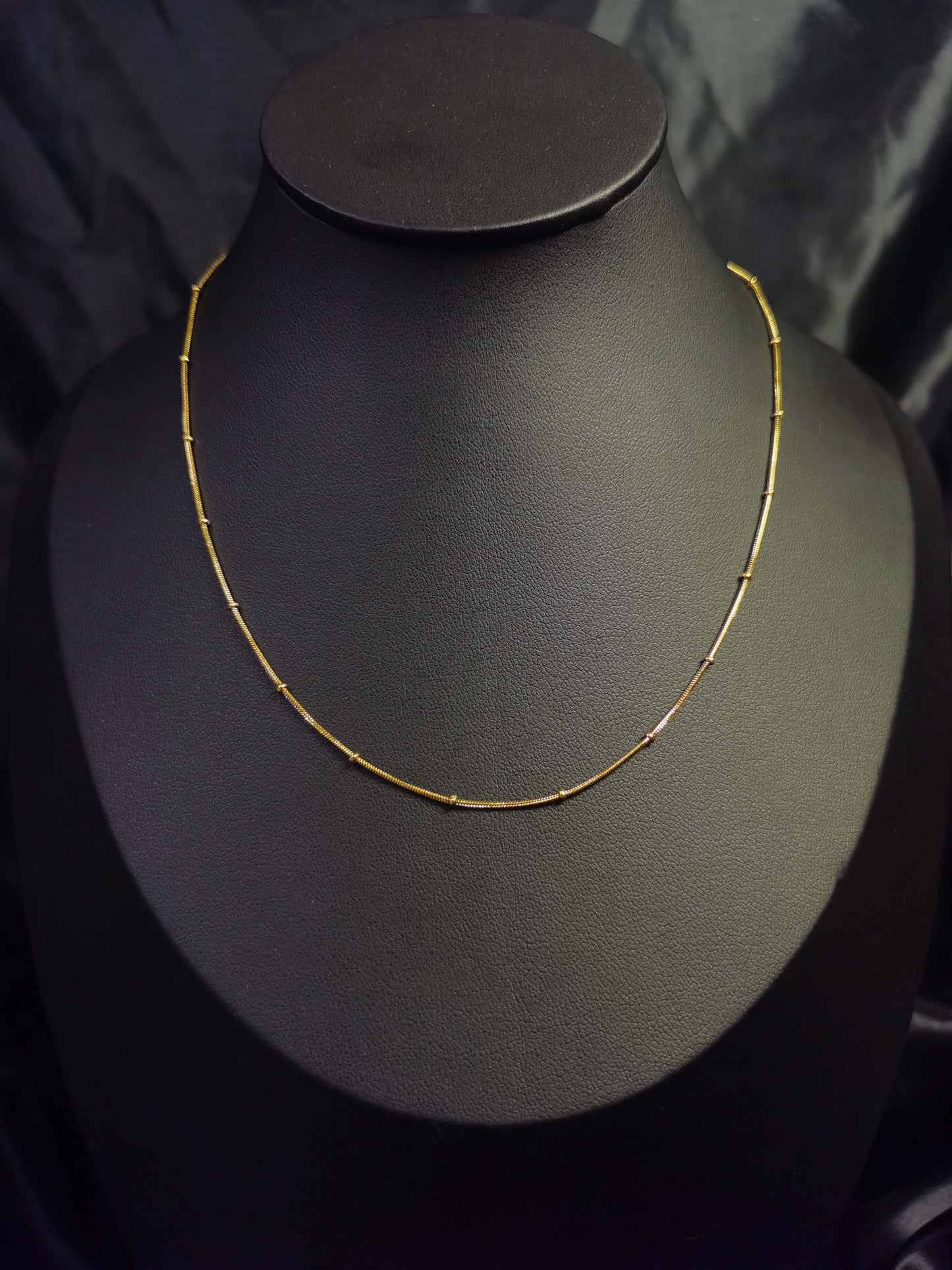 Beaded Chain Necklace 18k gold-plated Titanium Steel Trendy Jewelry 2025 GMJBC12