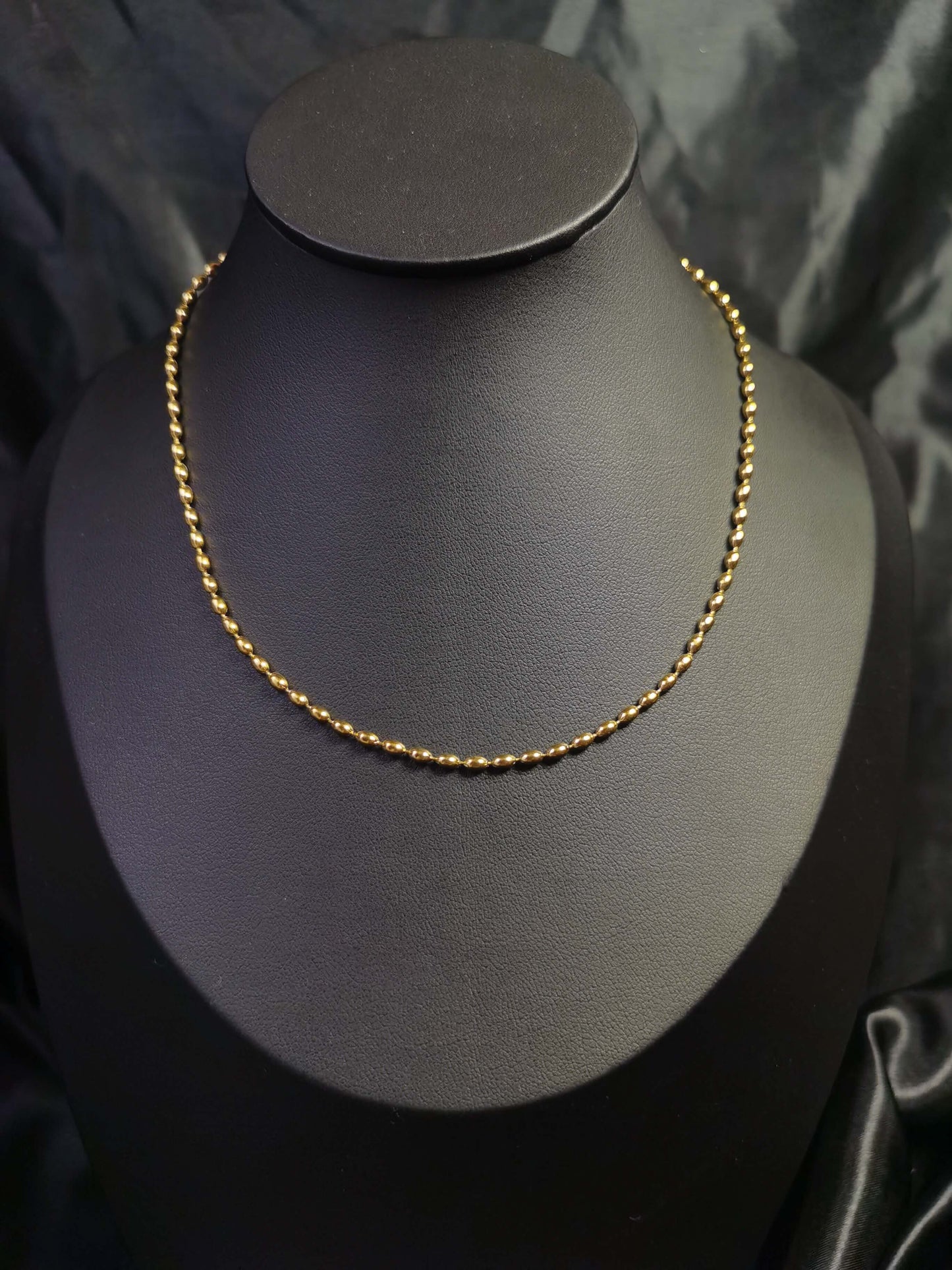 Beaded Chain Necklace 18k gold-plated Titanium Steel Trendy Jewelry 2025 GMJBC8
