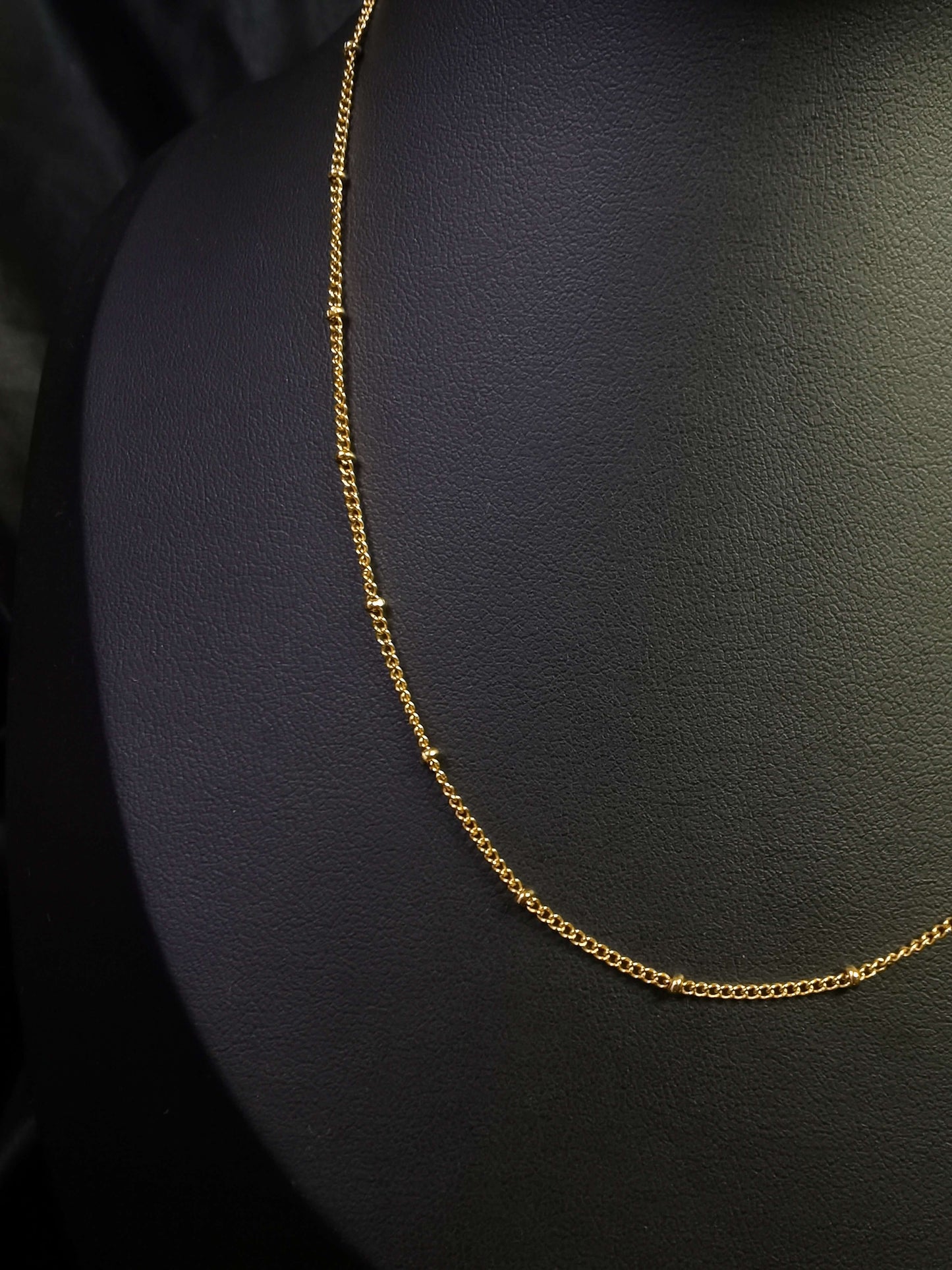 Beaded Chain Necklace 18k gold-plated Titanium Steel Trendy Jewelry 2025 GMJBC9