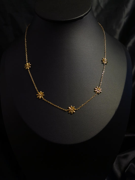 Tiny Daisy Necklace 18k gold-plated Titanium Steel  chain Trendy Jewelry 2025 GMJN26