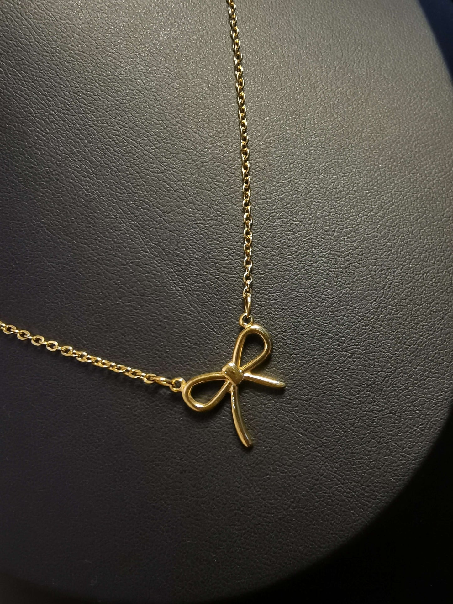 Bow Knot Necklace 18k gold-plated Titanium Steel  chain Trendy Jewelry 2025 GMJN27