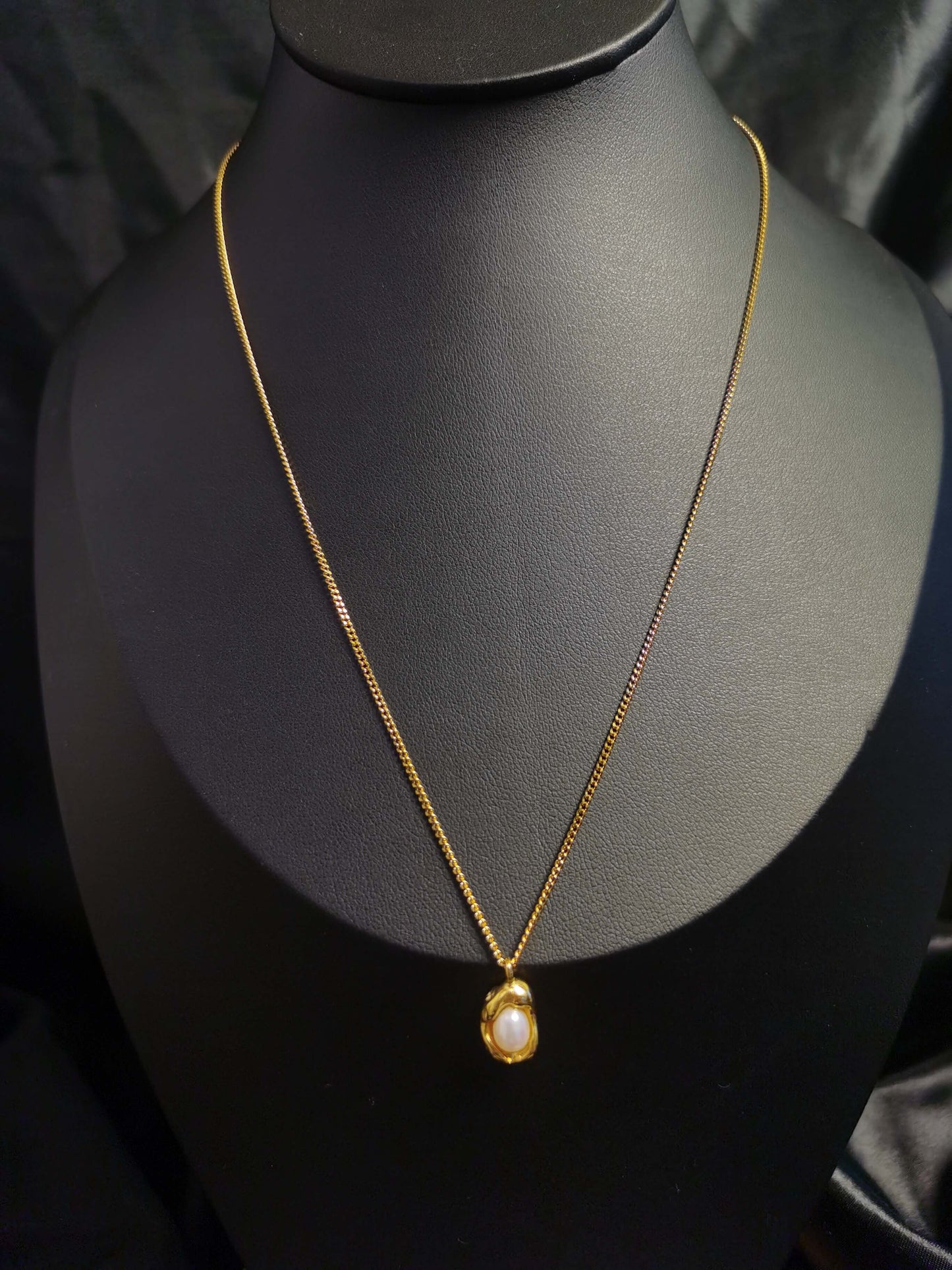 Pearl Necklace 18k gold-plated Titanium Steel  chain Trendy Jewelry 2025 GMJN28