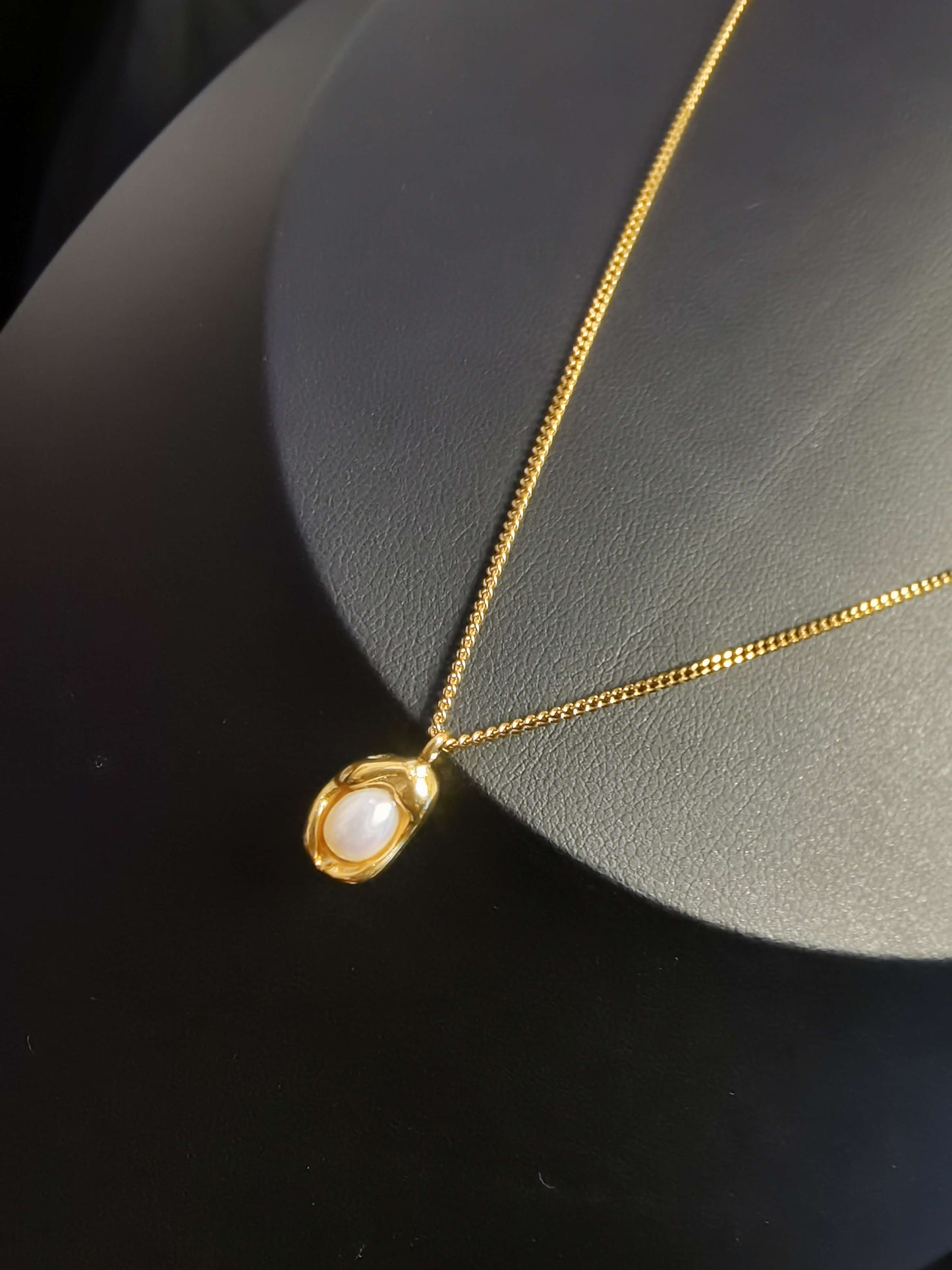 Pearl Necklace 18k gold-plated Titanium Steel  chain Trendy Jewelry 2025 GMJN28