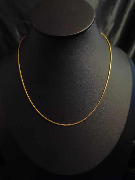 Round Snake Chain Necklace 18k gold-plated Titanium Steel Trendy Jewelry 2025 GMJBC13