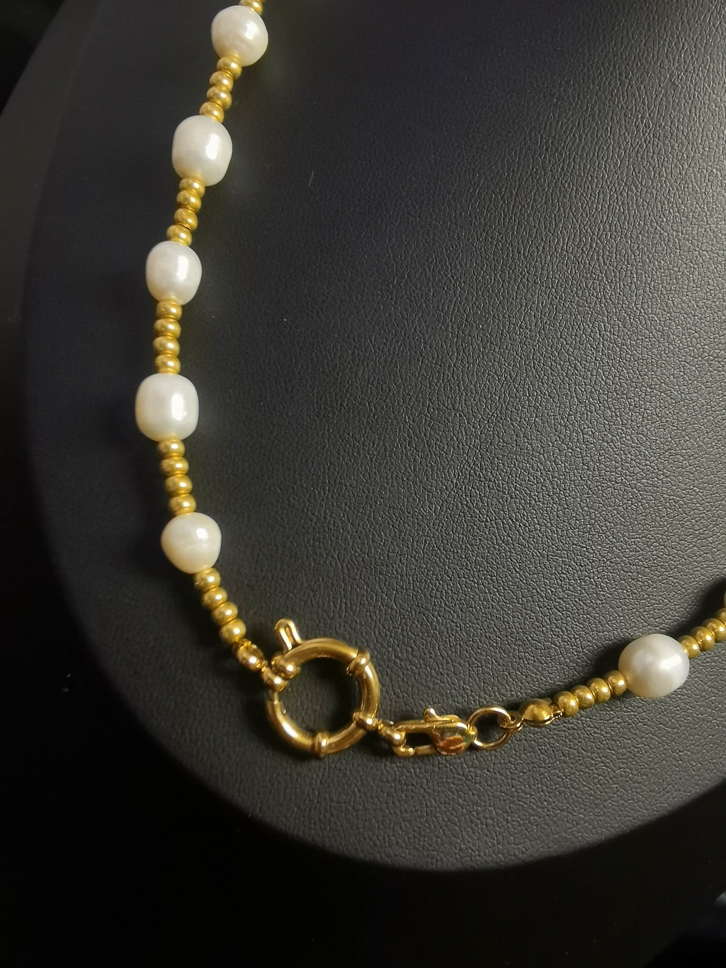 Freshwater Pearl Chain Necklace 18k gold-plated Titanium Steel Trendy Jewelry 2025 GMJBC18