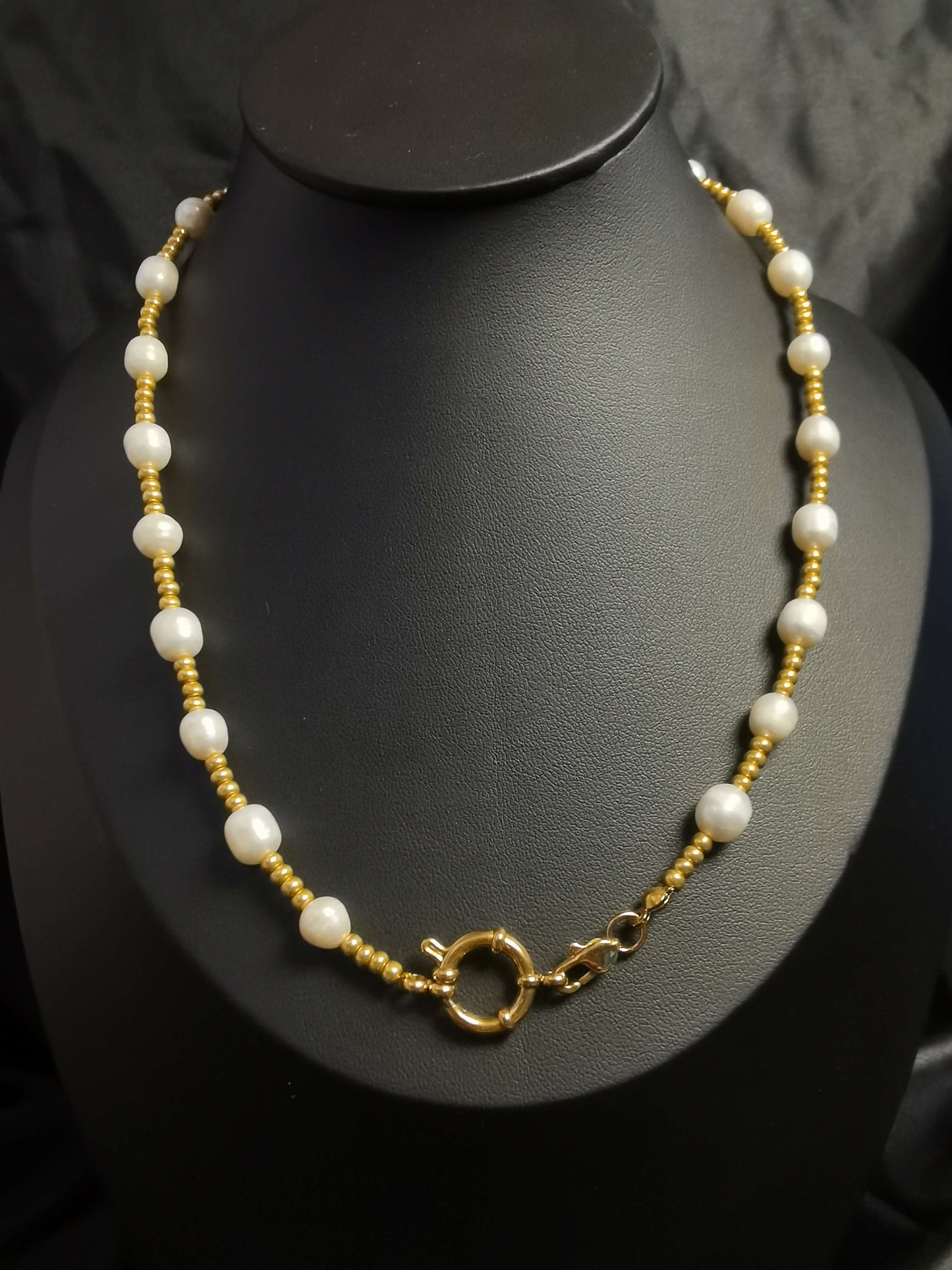 Freshwater Pearl Necklace 18k gold-plated Titanium Steel Zircon Pear chain Trendy Jewelry 2025 GMJN36