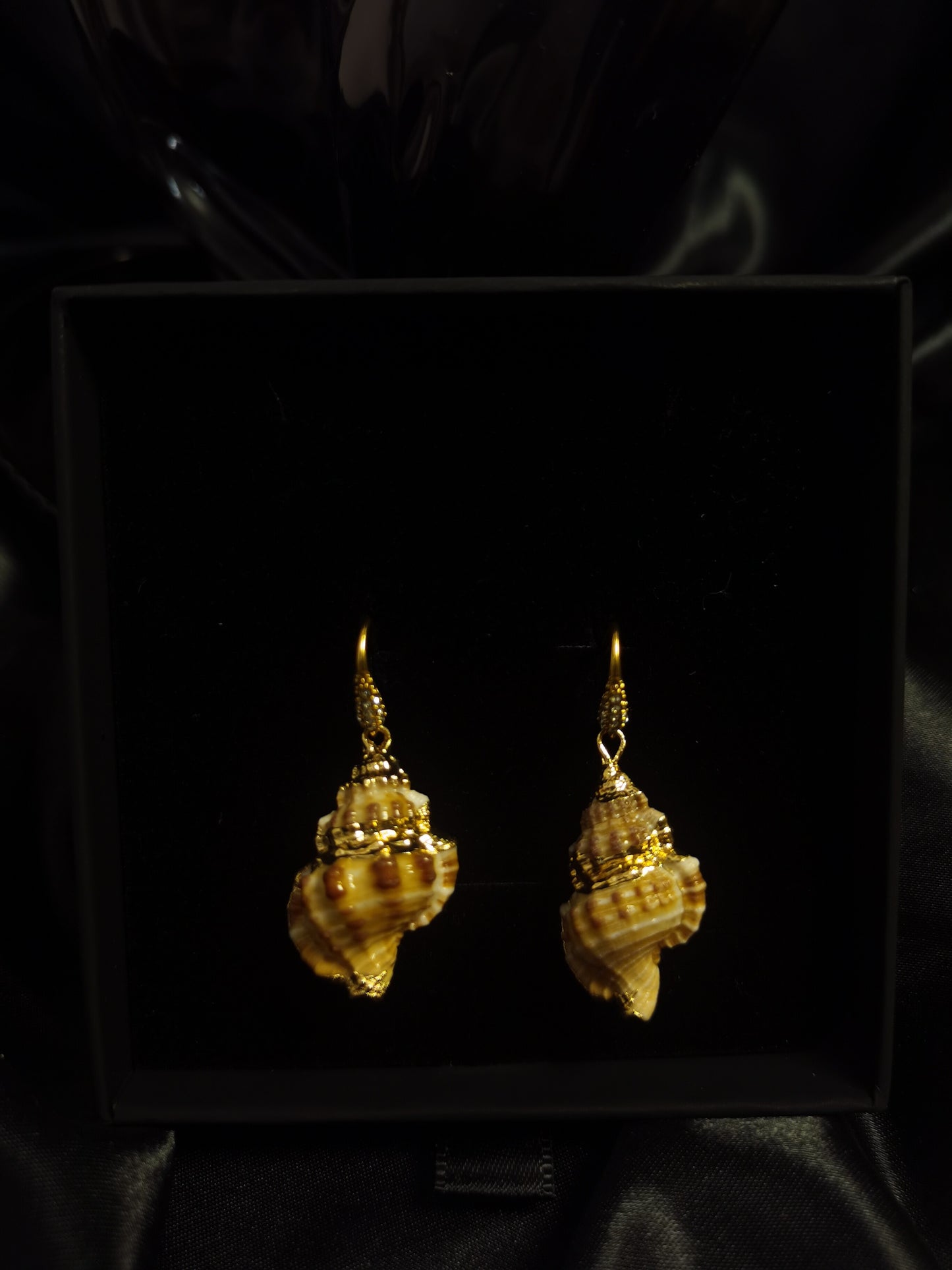 Hook Earrings 18k gold-plated Titanium Steel Shell GMJE48